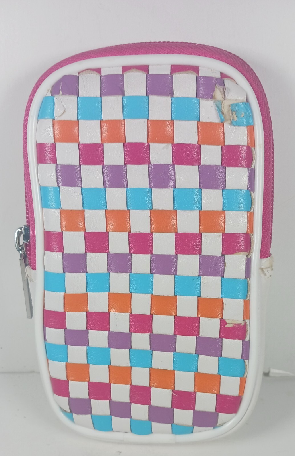 Vintage Rare Nintendo DS Lite Carrying Case White, Orange & Pink Blue Used