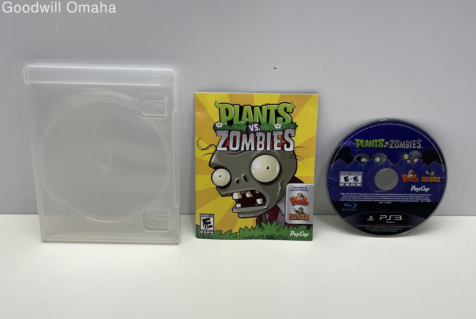Sony PlayStation 3 (PS3) – Plants vs. Zombies + Manual – Boot Tested