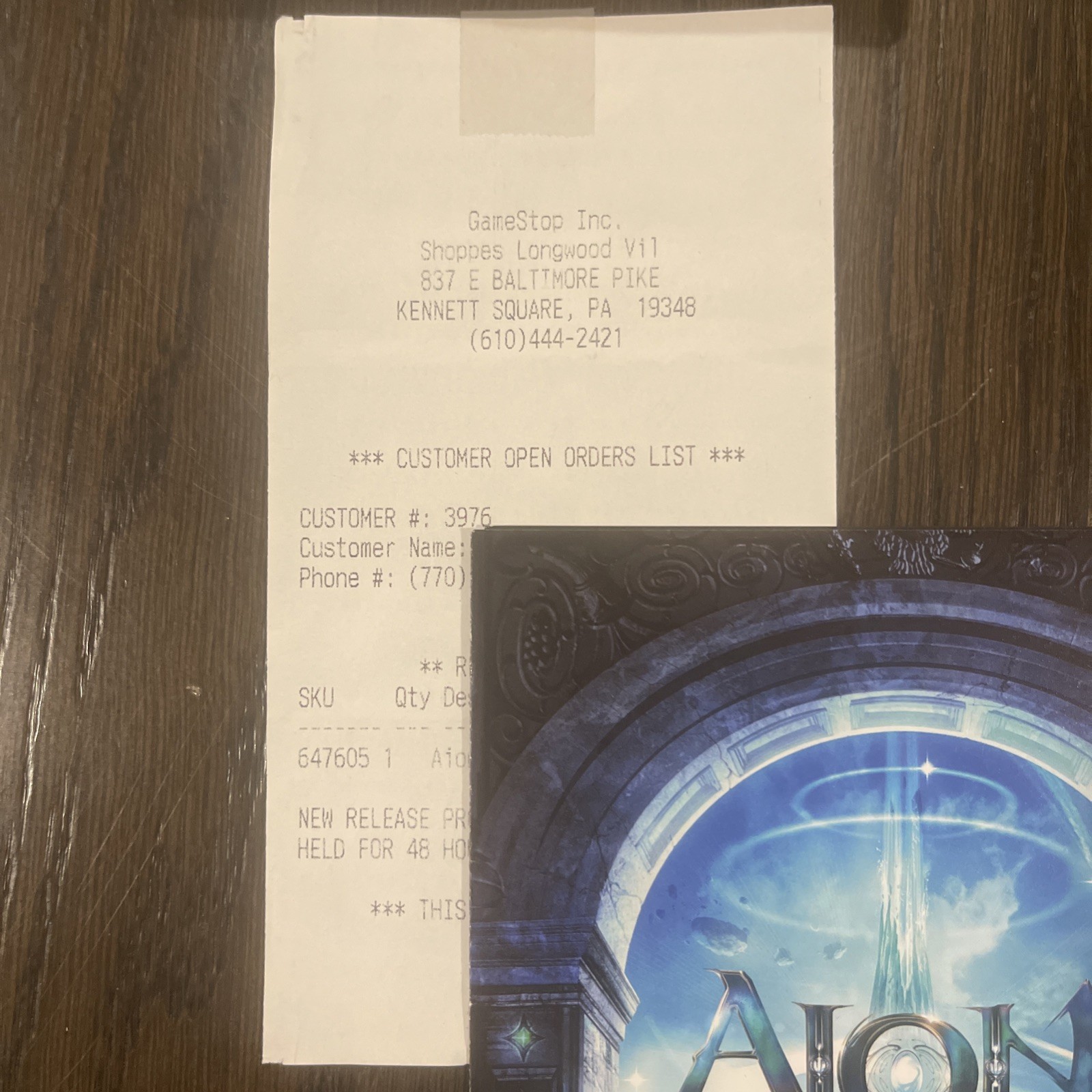 Aion Limited Collector Edition PC BIG BOX Complete w/ Figurine + Day One Receipt