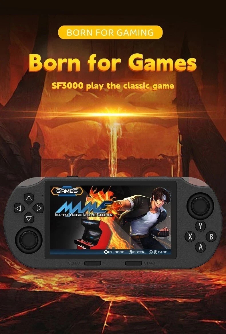 SF3000 Retro Game Handheld Console IPS Player Emulator 4.5 Inch With 20000 Games