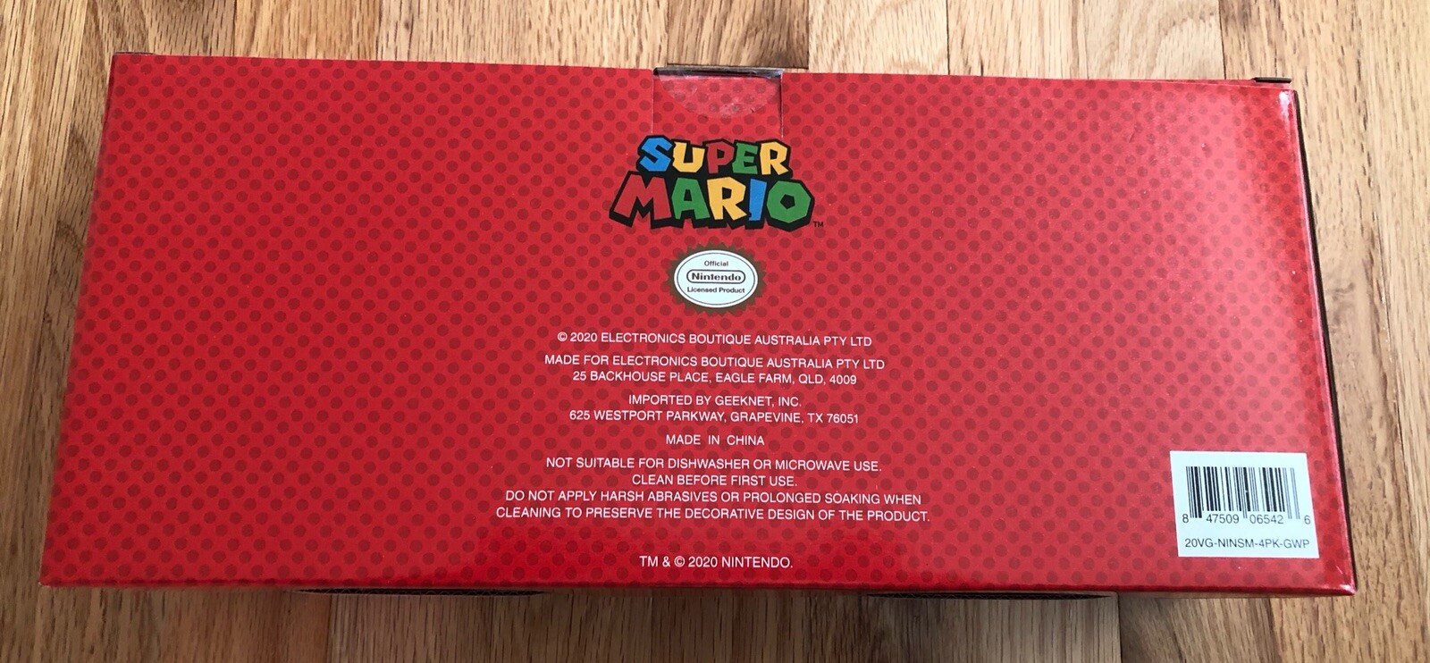 Super Mario Collectible 4pc. Pub Style Glass Cups Set 16oz Pint Gamestop Special