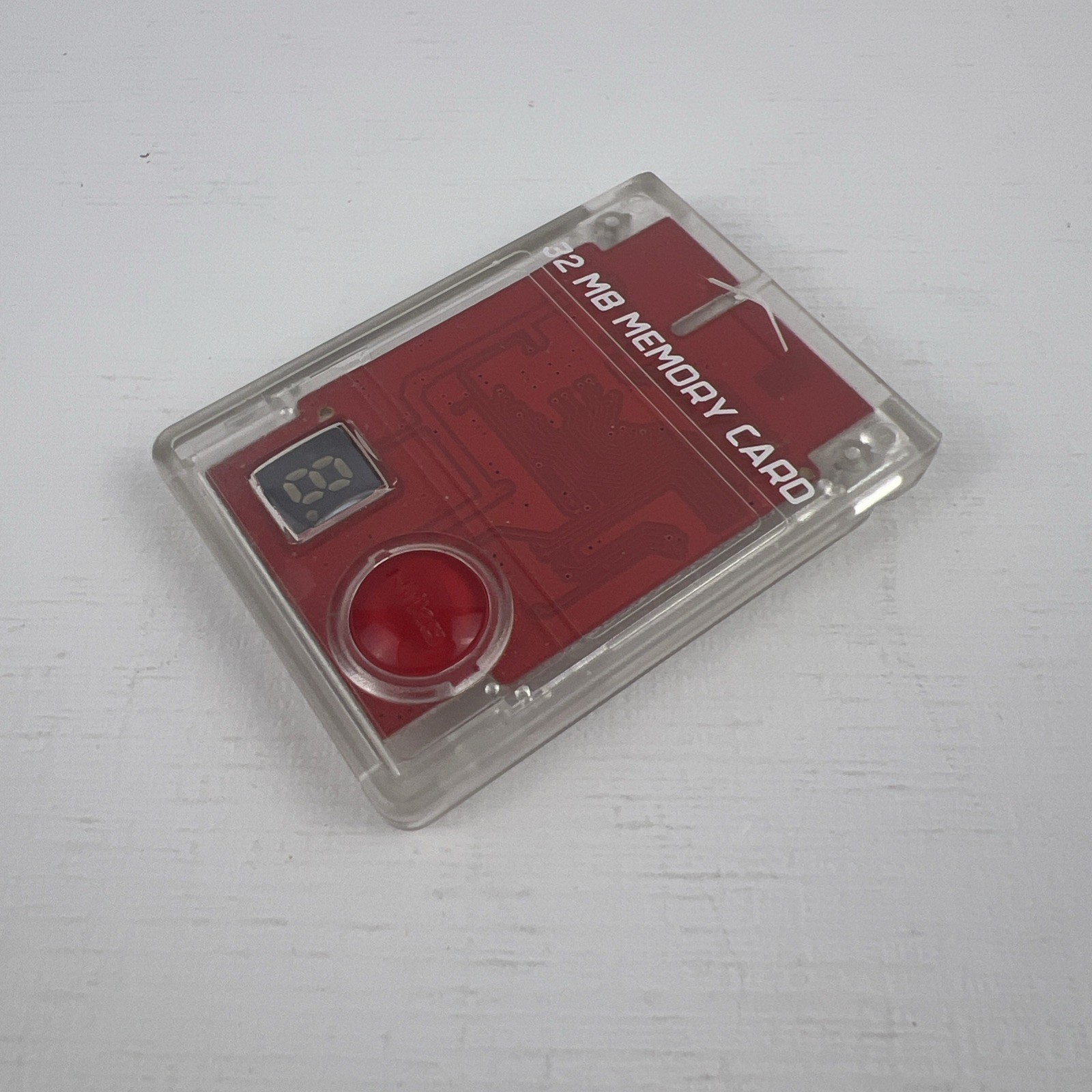 Nyko 32MB Memory Card for Sony Playstation 2, Clear/ Red PS2 Item# 80599-F09