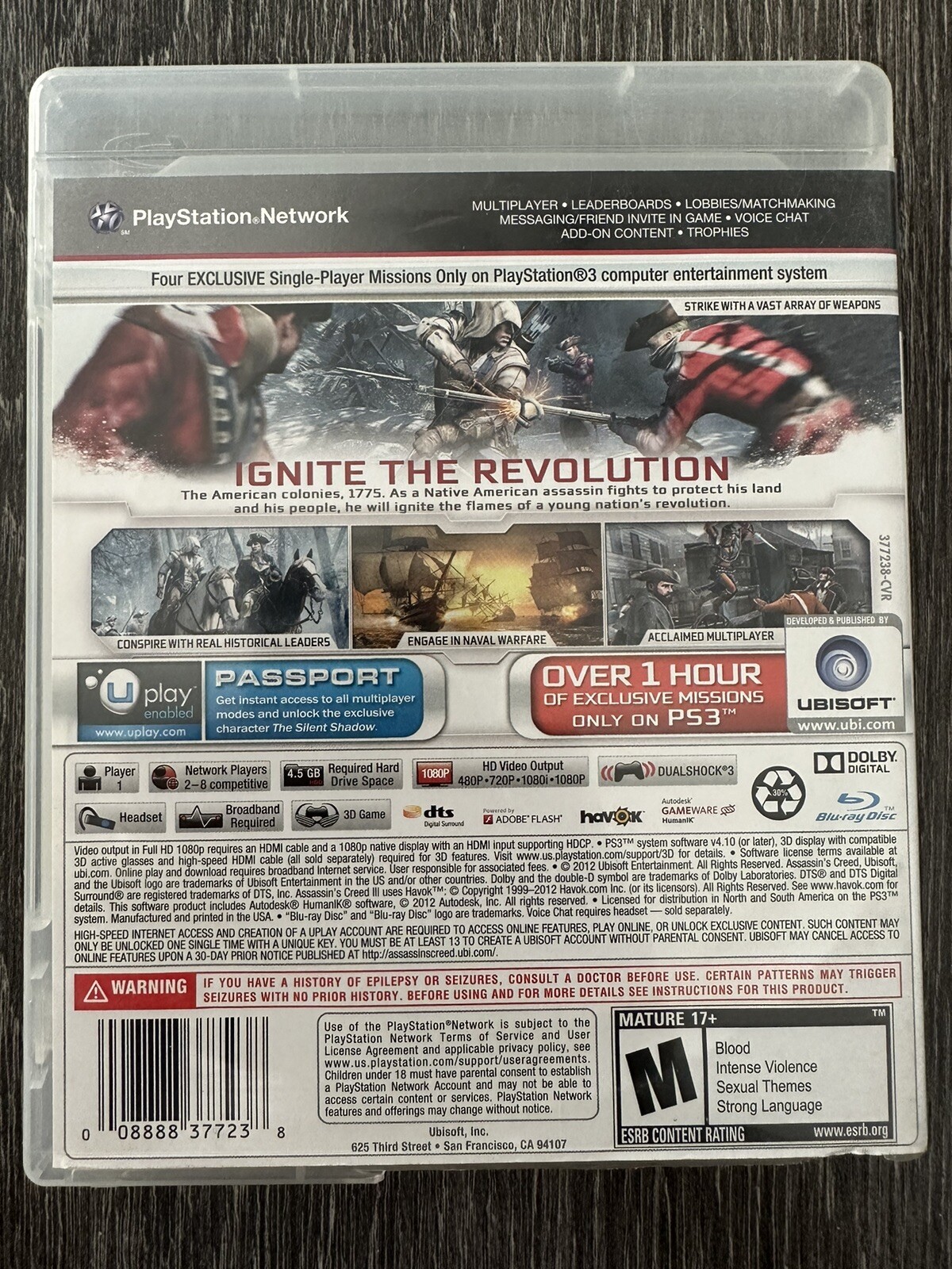 Assassin’s Creed III Walmart Edition (Sony PlayStation 3, 2012)