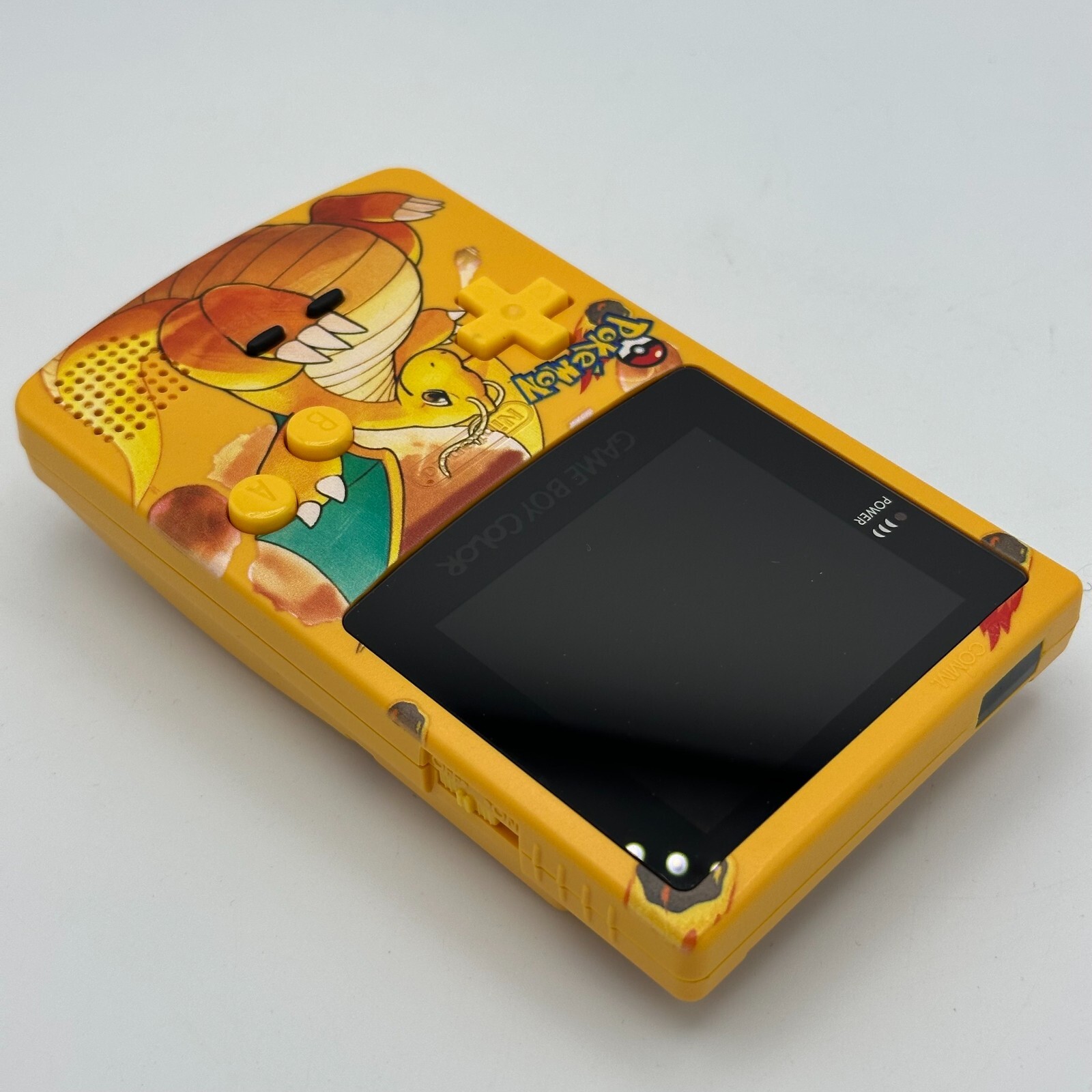 Nintendo Game Boy Color GBC Backlit IPS Mod Console Yellow Dragonite Pokemon UV