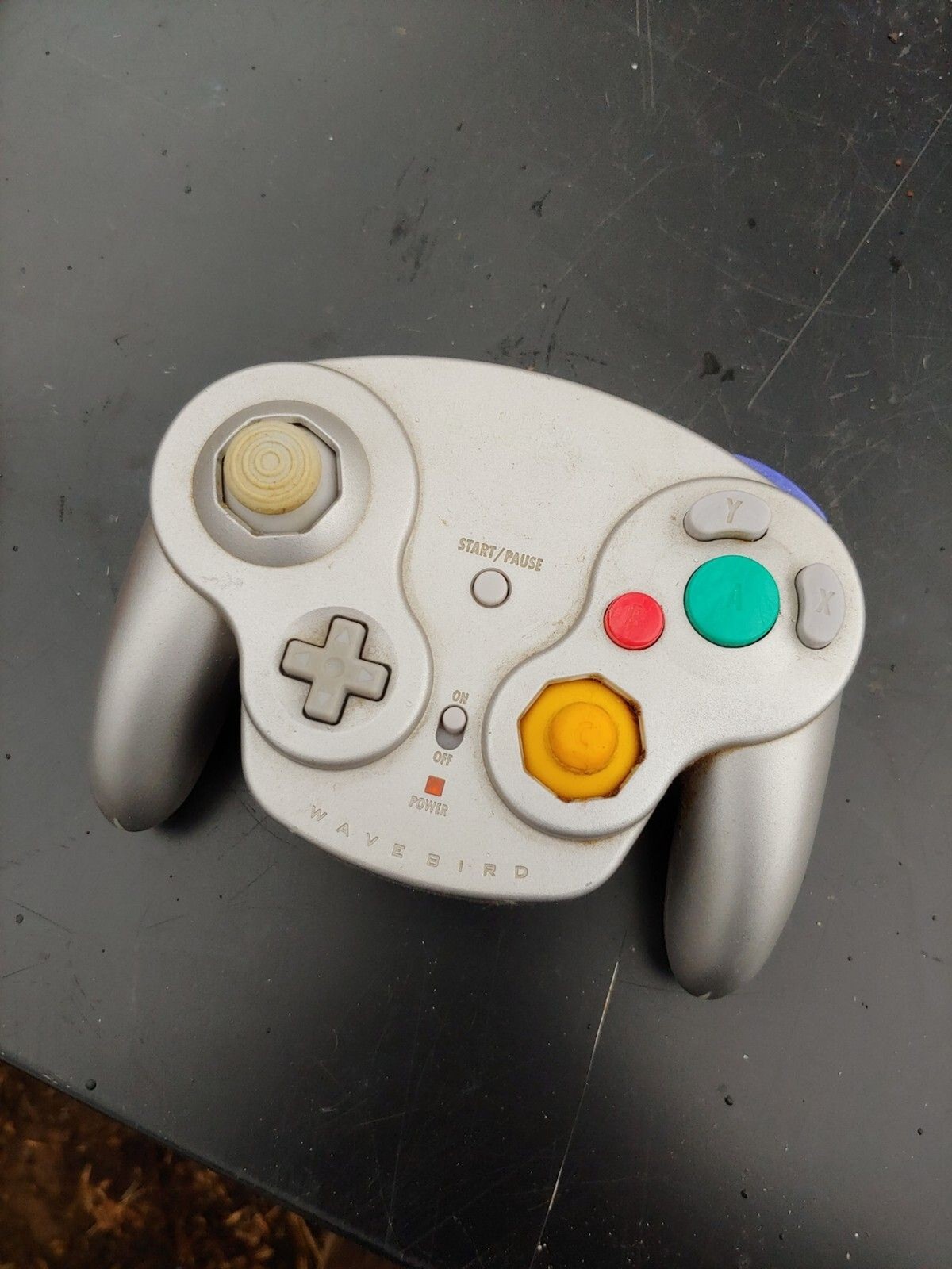 Oem Nintendo Gamecube Wavebird platinum Wireless Controller Only Grey DOL-004