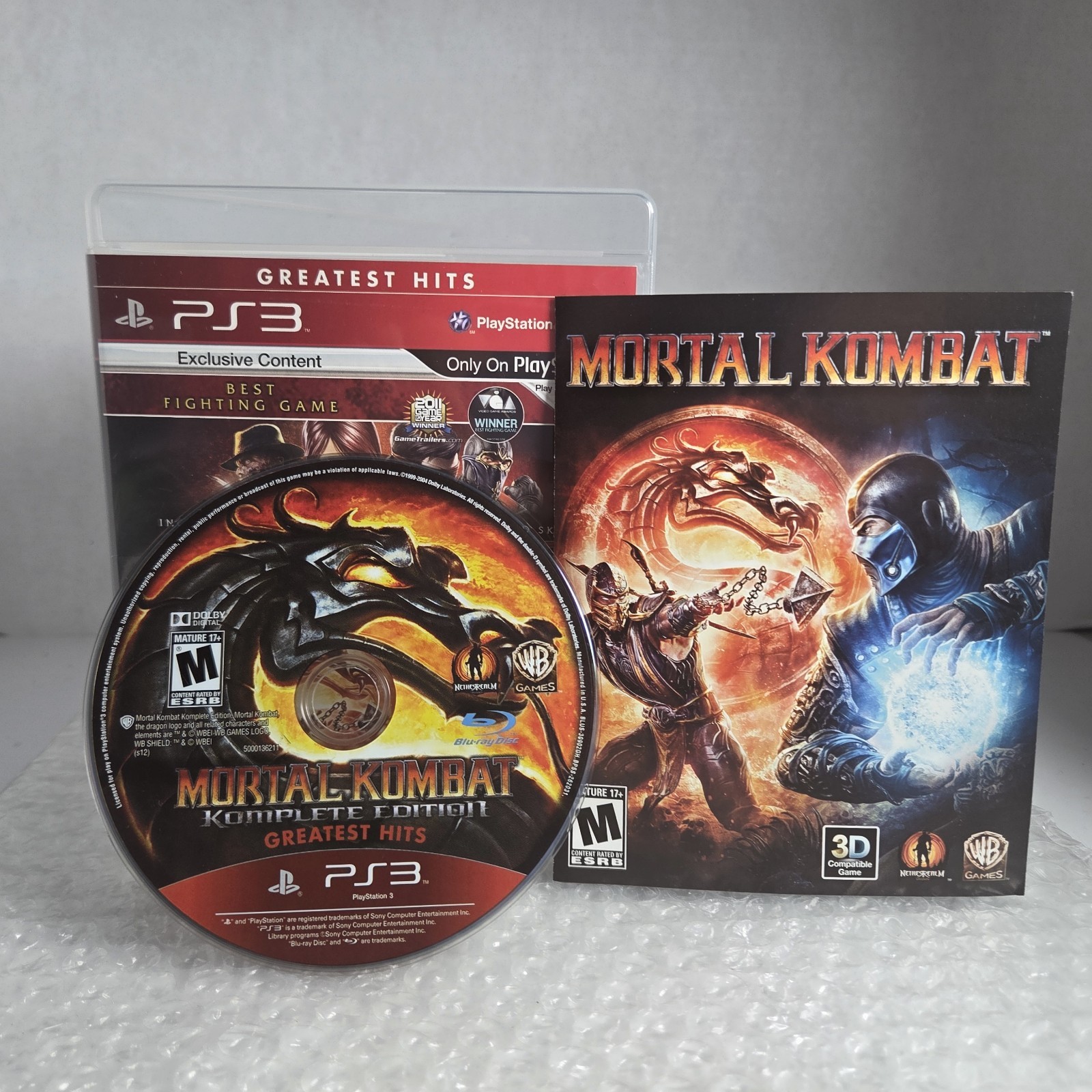 Mortal Kombat Komplete Edition Sony PlayStation 3 PS3 Greatest Hits Complete CIB