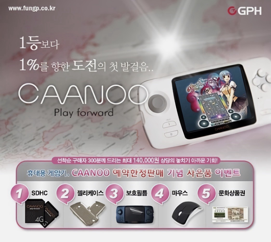 ULTRA RARE SEALED GPH CAANOO Korean Made Korea Handheld Portable Console NEW