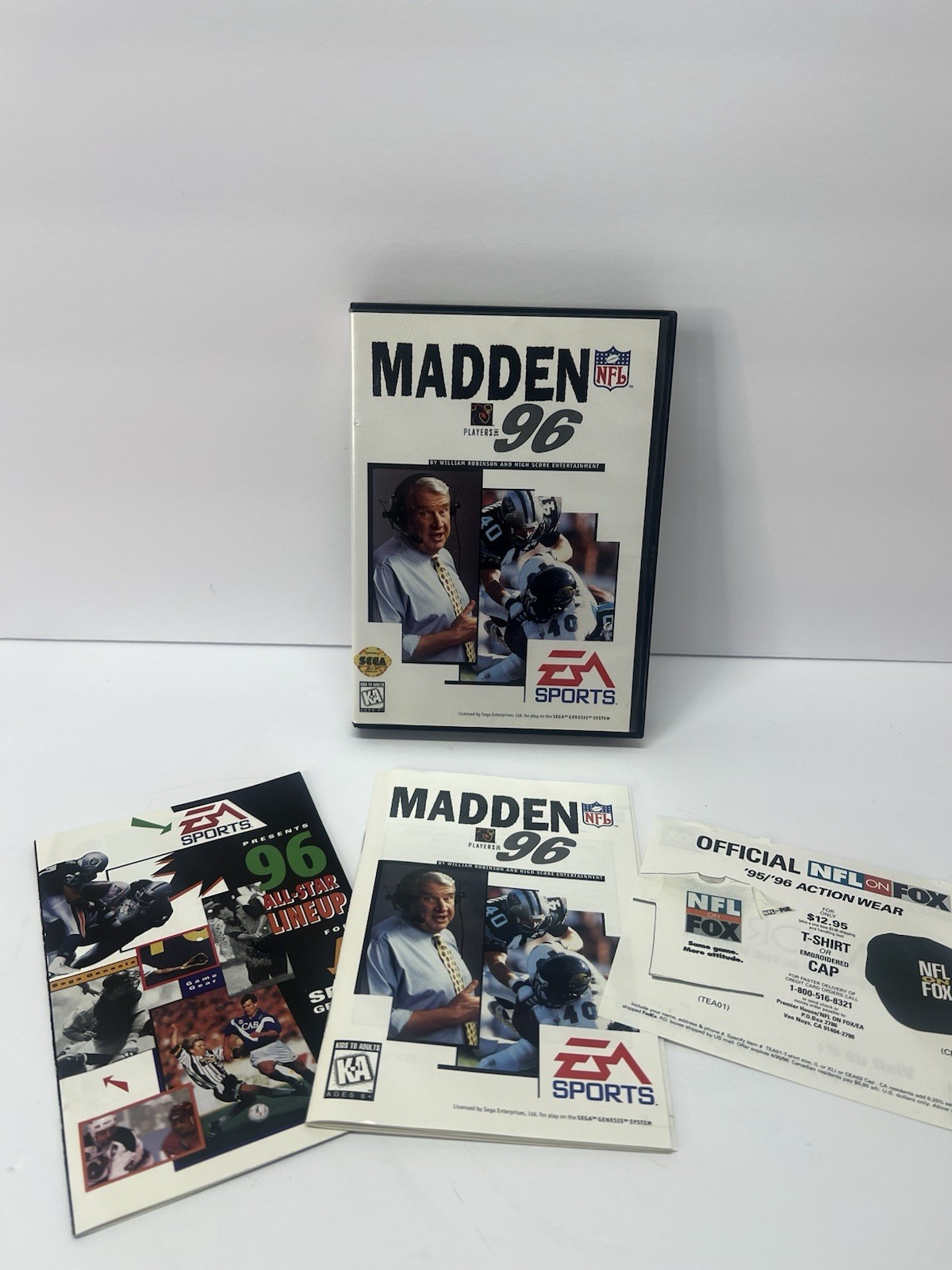 Madden NFL 96(Sega Genesis, 1995) With Manual And Promo Booklets EA Sports