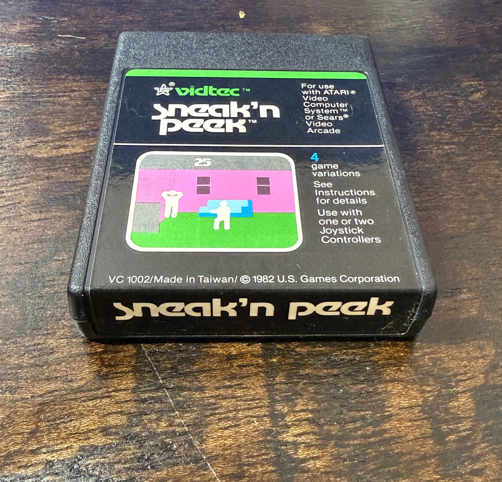 Atari 2600 – Sneak’n Peek 1982 – Vidtec U.S. Games – Game Cartridge & Manual