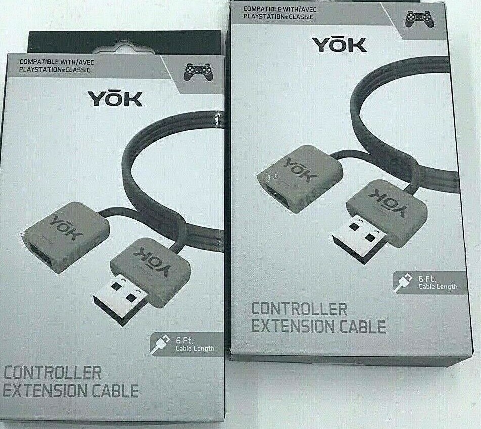 BRAND NEW 2 PACK YOK 6 Ft Controller Extension Cable Cord New Sealed