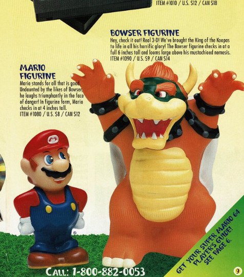 Bowser Nintendo Power Mail Away Figure RARE