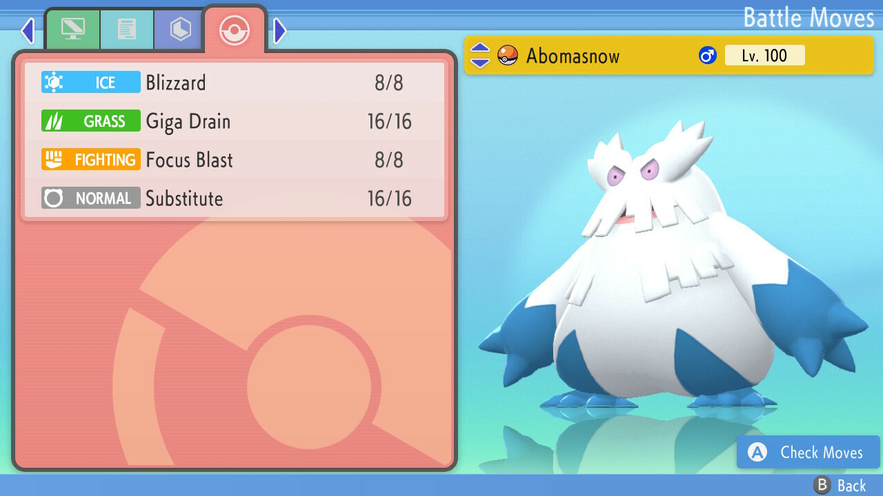 Shiny Abomasnow 6IVs Pokemon BDSP
