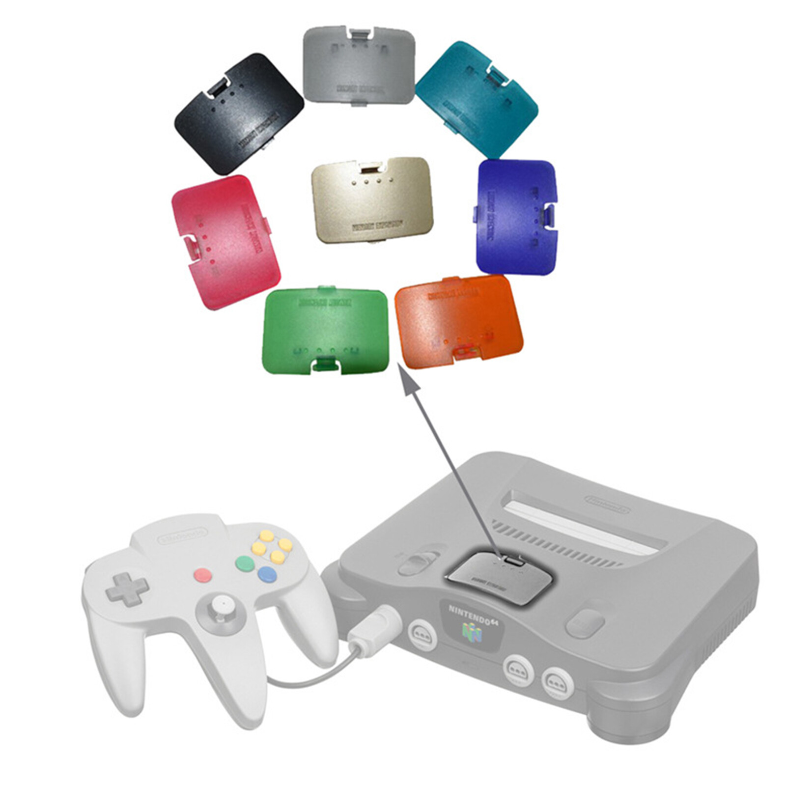 Memory Expansion Card Cover Pack Card Slot Cover for Ninte ndo N64 Game Machine