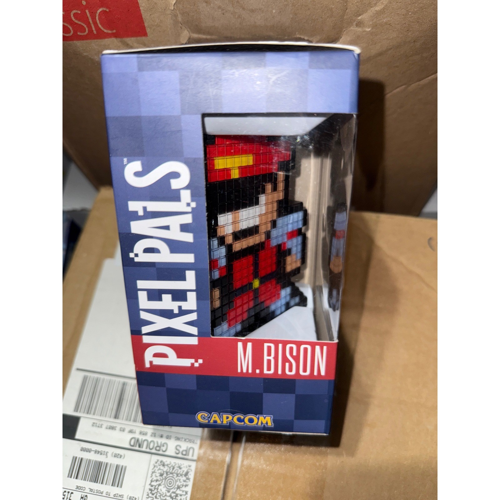 PDP Pixel Pals Street Fighter M. Bison 022 Light Up Figure 8-Bit Capcom Red