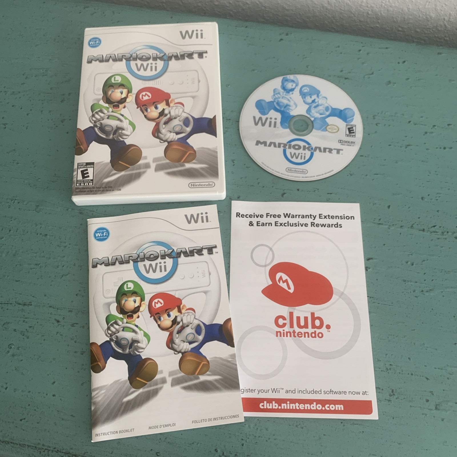 Nintendo Wii Game Mario Kart Wii Complete With Manual Racing Classic Very Good