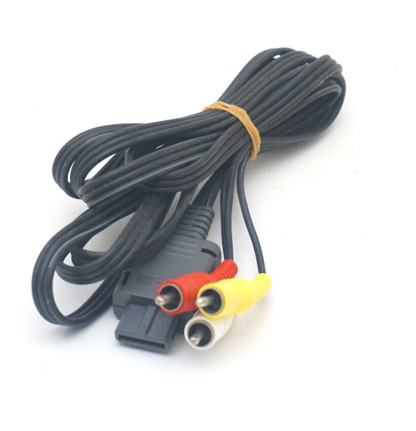 Nintendo Official OEM Video AV Composite Cable for Super SNES Gamecube N64 Used