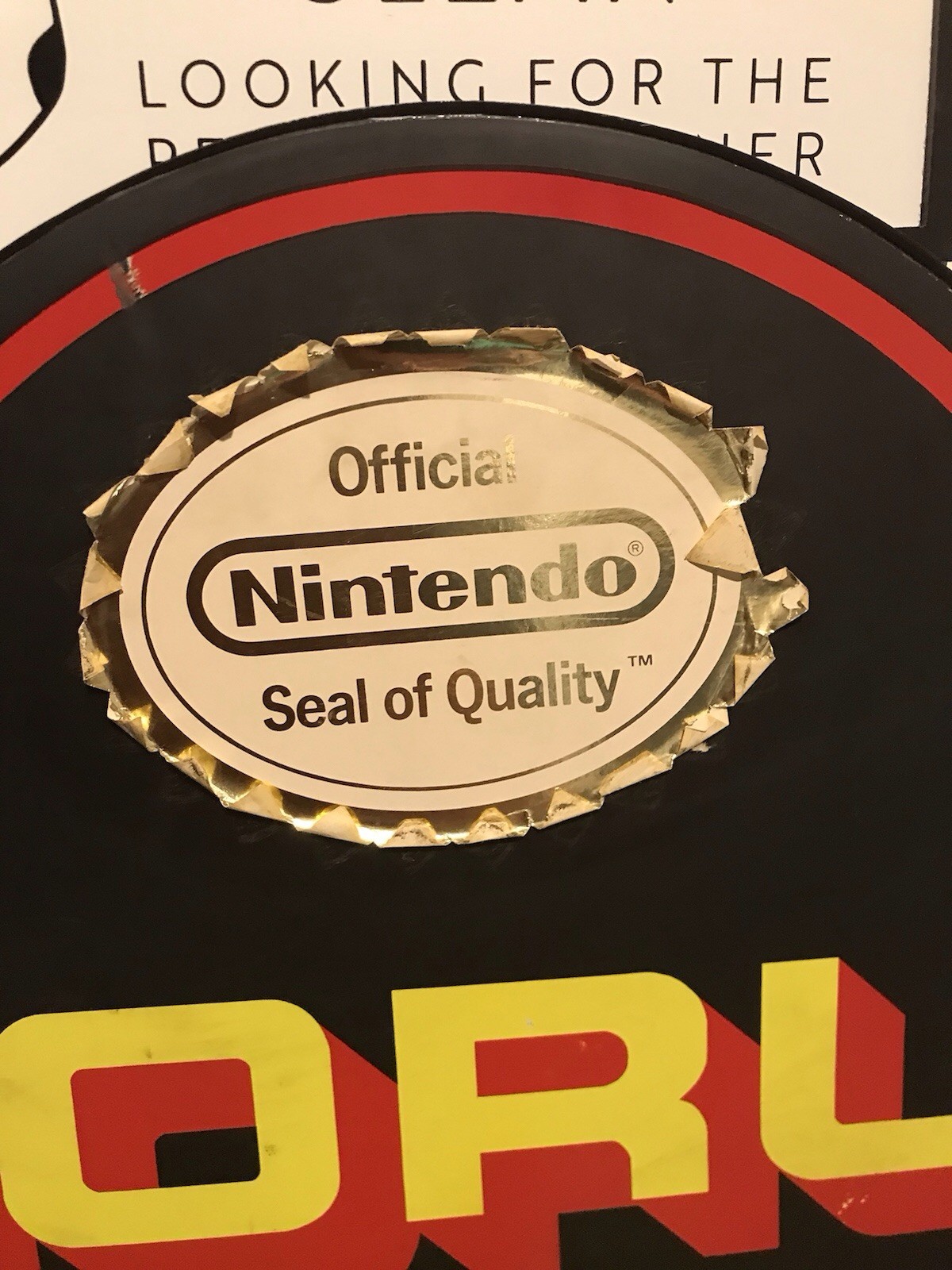 Nintendo NES World of Nintendo Display Sign Promotional Promo SNES Standee Mario