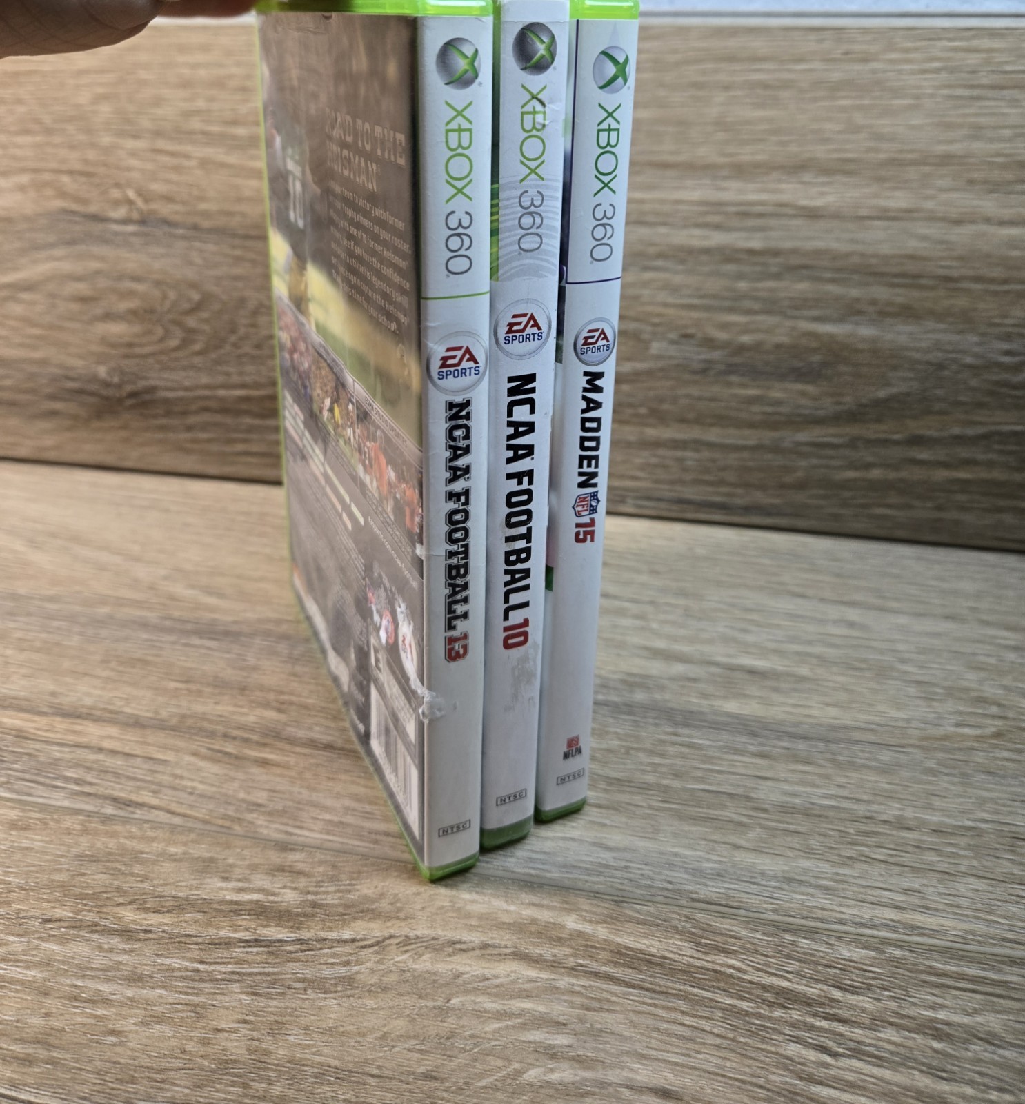 Lot Of 3 Football Xbox 360 Games. NCAA 10 & 13. Madden 15