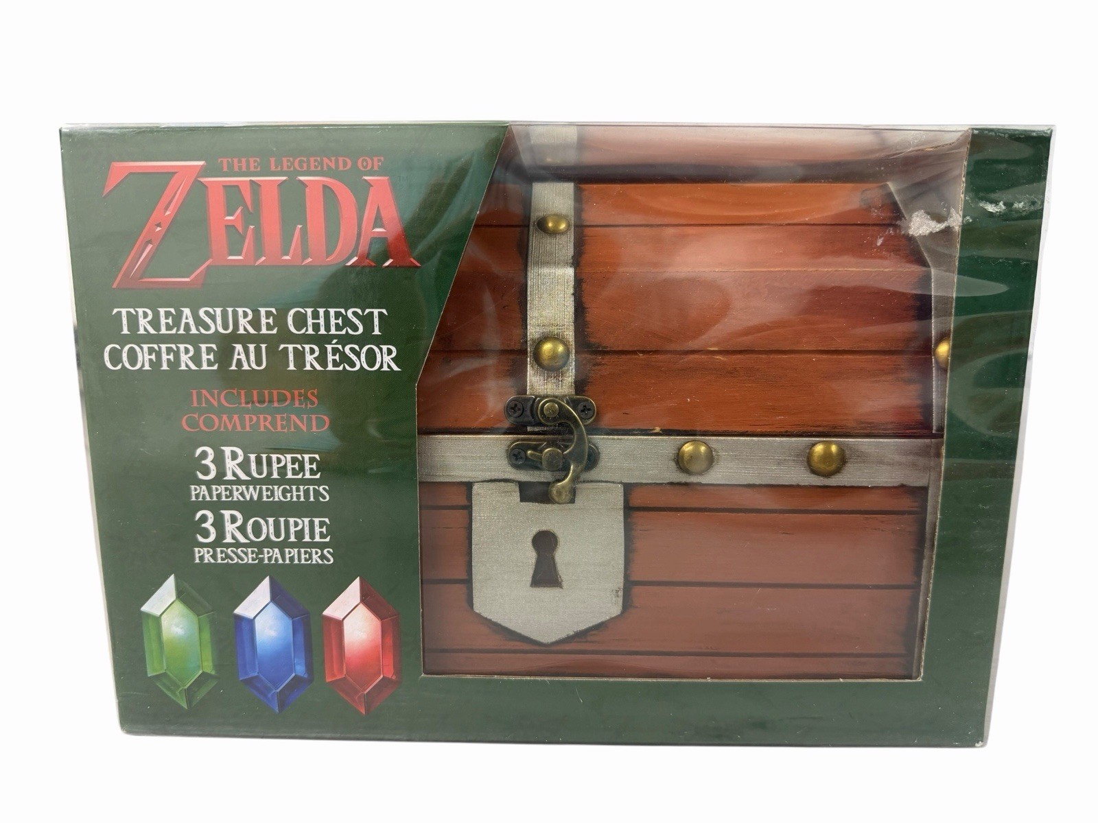 The Legend Of Zelda Treasure Chest NEW 3 Rupee Paperweights NIB Nintendo 2021