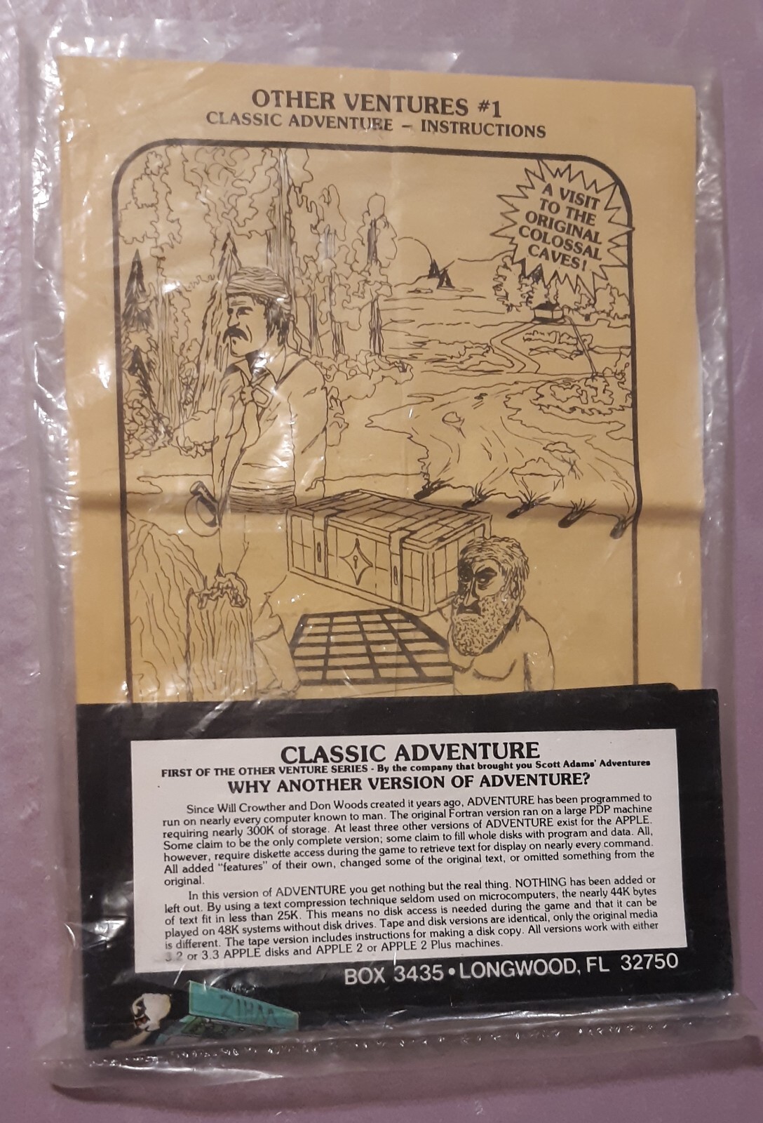 Other Venture 1 Classic Colossal Cave Adventure International Apple II 1981 Tape