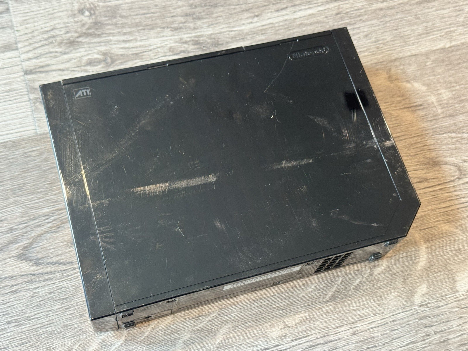 Nintendo Wii Console ONLY RVL-001 Black For PARTS OR REPAIR Needs Disc Drive
