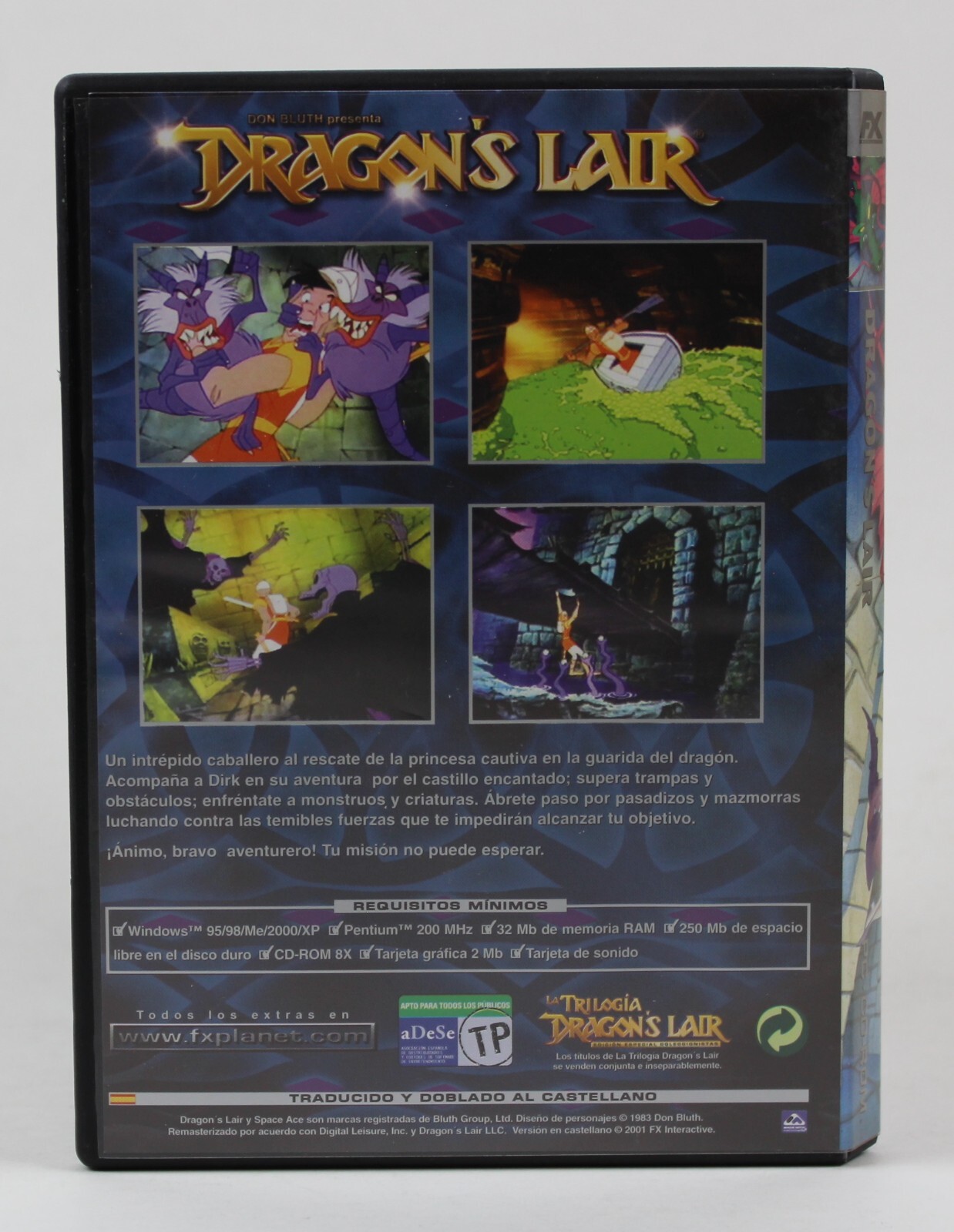 2001 DRAGON’S LAIR Video Game Spain Release Translated & Dubbed Don Bluth – READ
