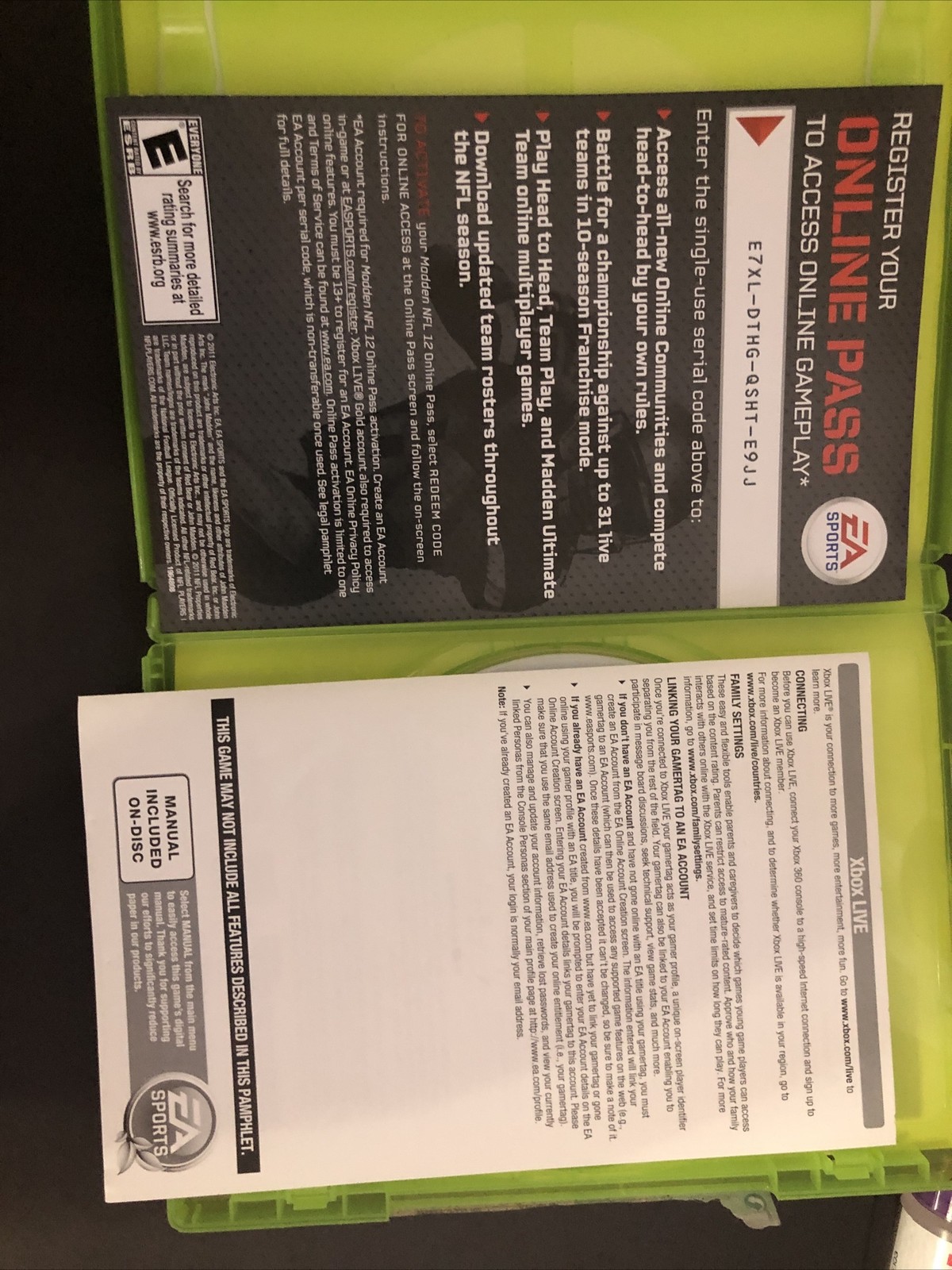 Madden NFL 12 (Microsoft Xbox 360, 2011)
