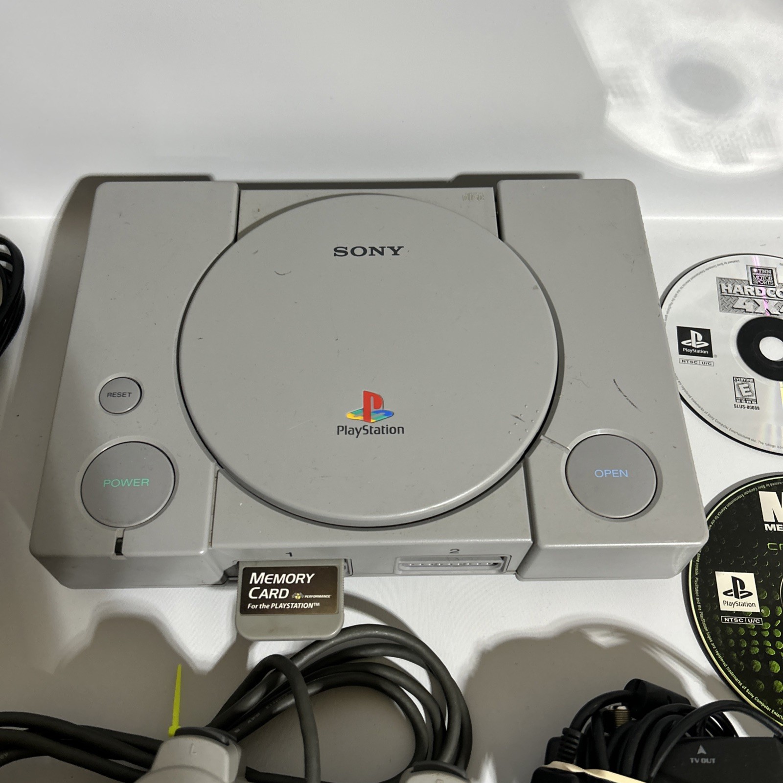Sony PlayStation 1 PS1 Gray Console SCPH-7501 Bundle w/Controller,Games & Cords!