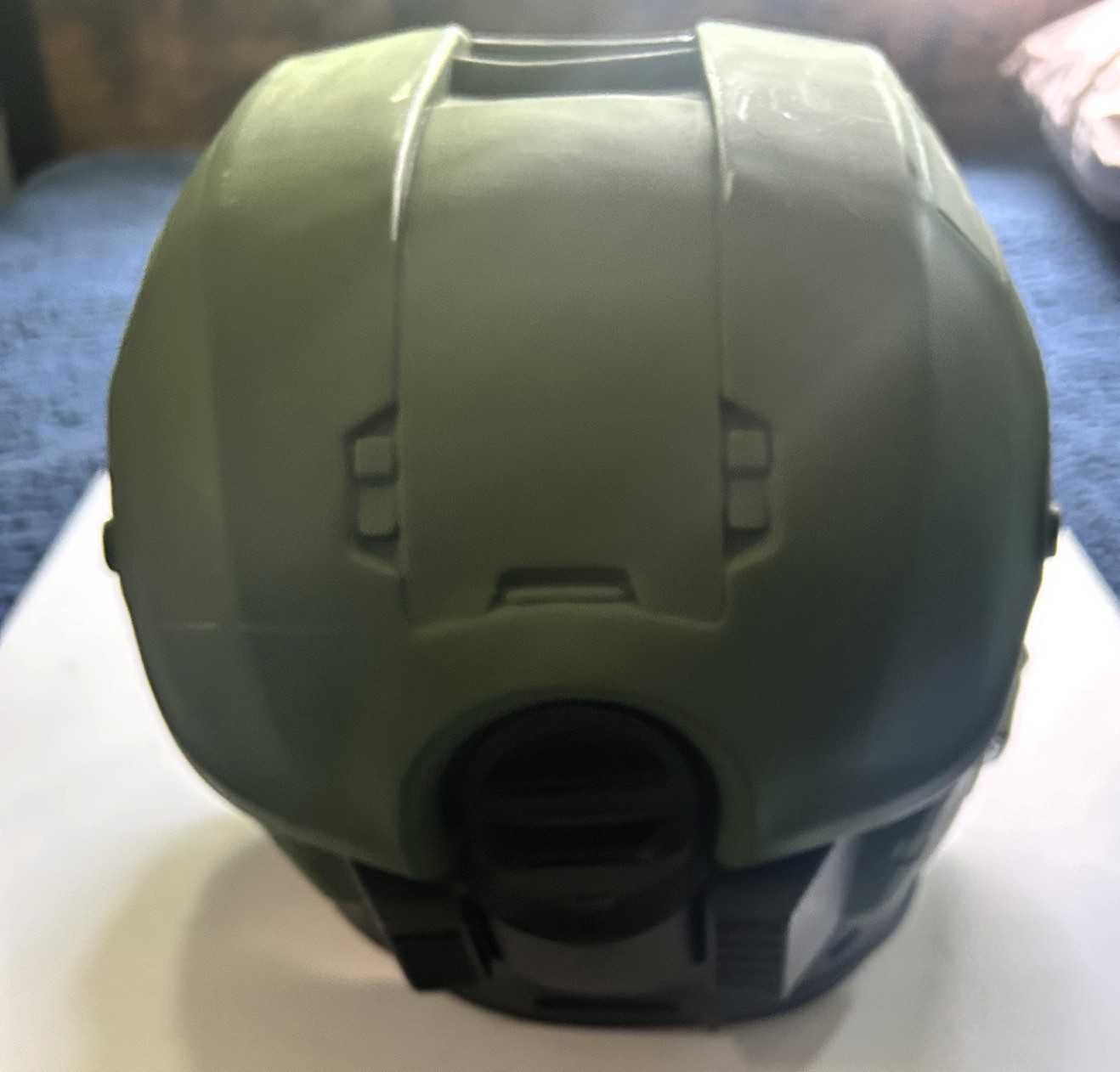 Halo Master Chief Spartan Helmet Costume Cosplay Mask Green Amber Visor Adult