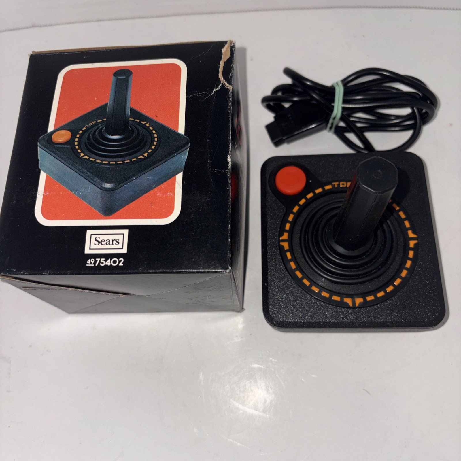 Sears Atari Joystick Controller 49 75402 with Original Box Tele-games Tested