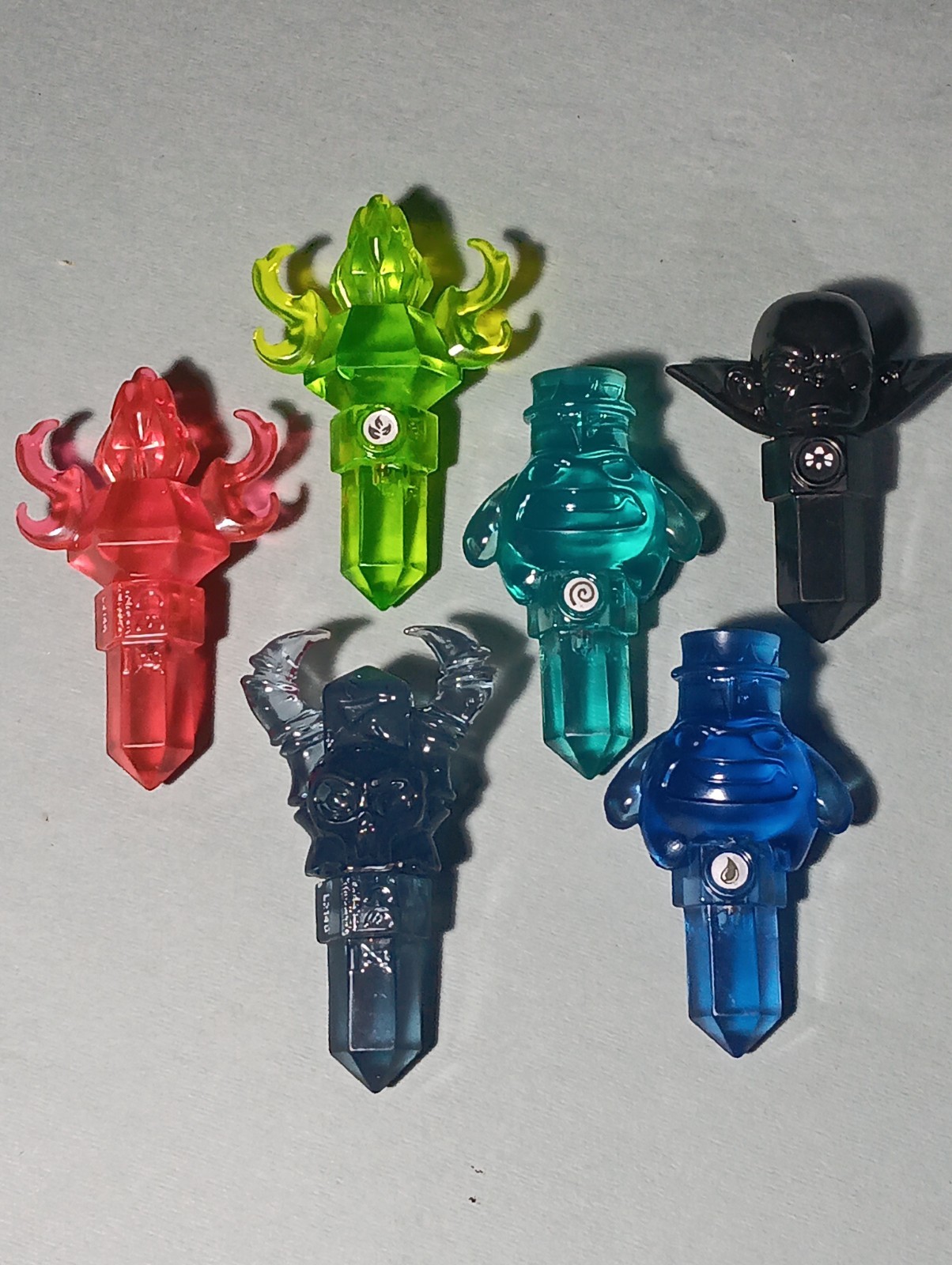 Skylanders Trap Team Trap Crystal Lot Of 6 Kaos Fire Torch Life Undead Water Air