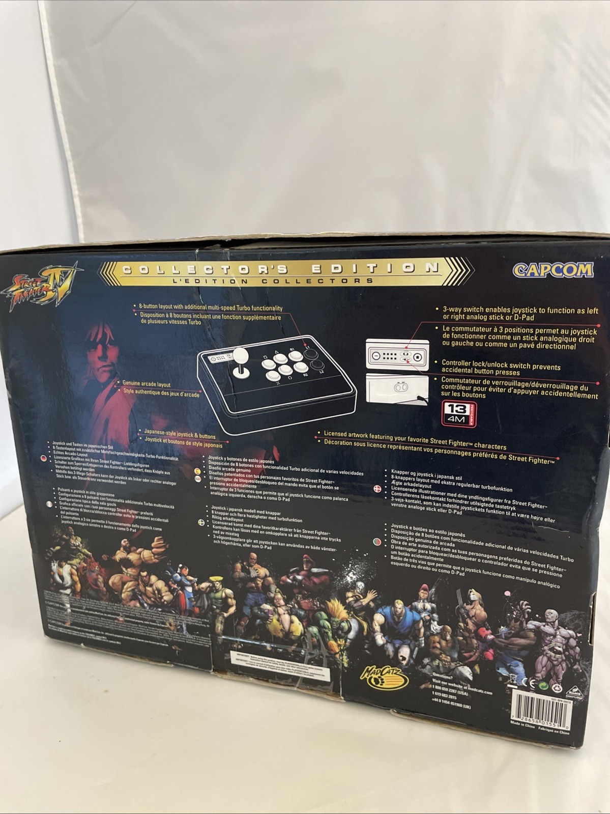 Mad Catz Capcom Street Fighter IV 8818 Fighting Stick For PS3 Collectors Edition