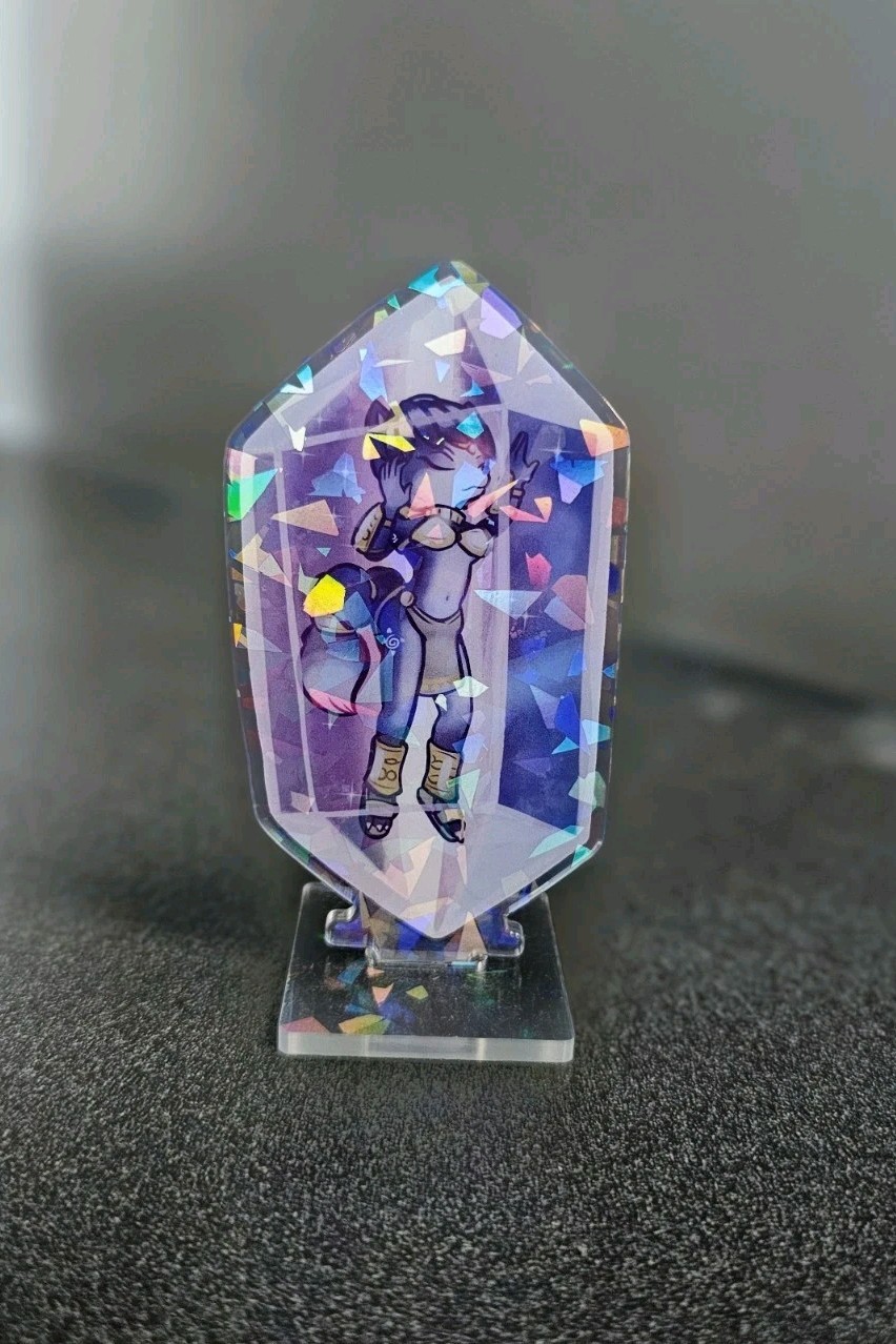 Krystal Starfox Adventures HOLOGRAPHIC Standee Crystal 4 Inch Decor Art