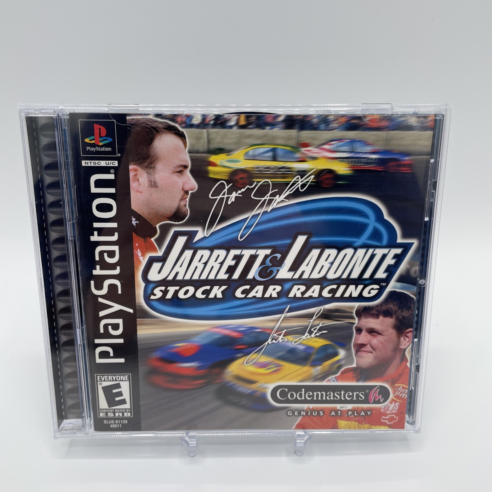Jarrett & Labonte Stock Car Racing PS1 PlayStation 1 Complete CIB + Reg Card
