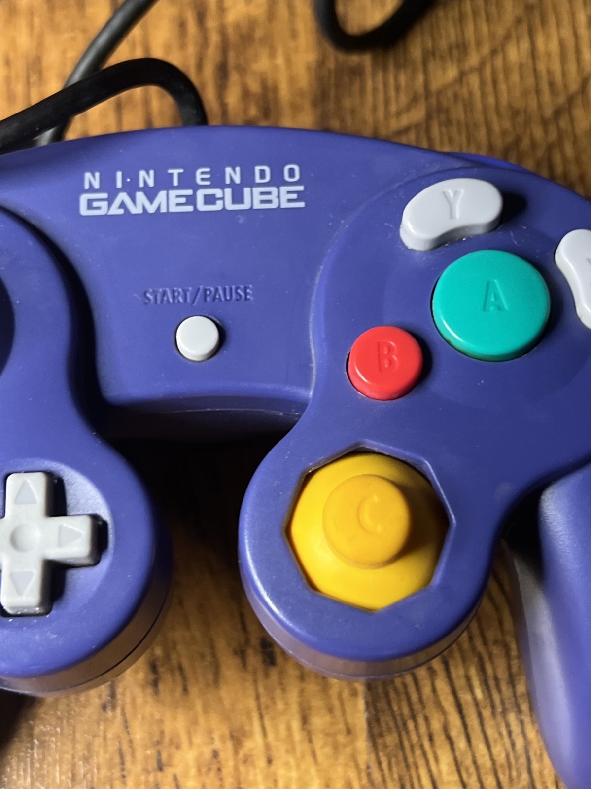 Nintendo GameCube OEM Controller Purple Indigo DOL-003 WEAR Tested