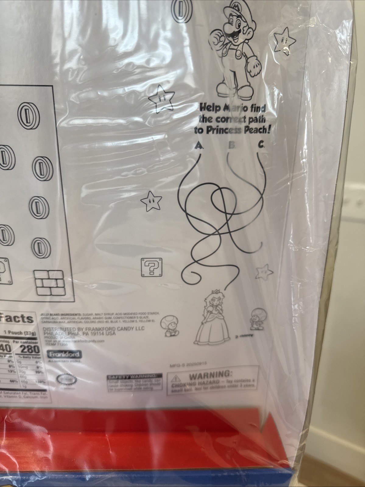 Super Mario Bros Gift Basket &Toys,Jelly Beans Candy and Bonus Mario Tube Topper