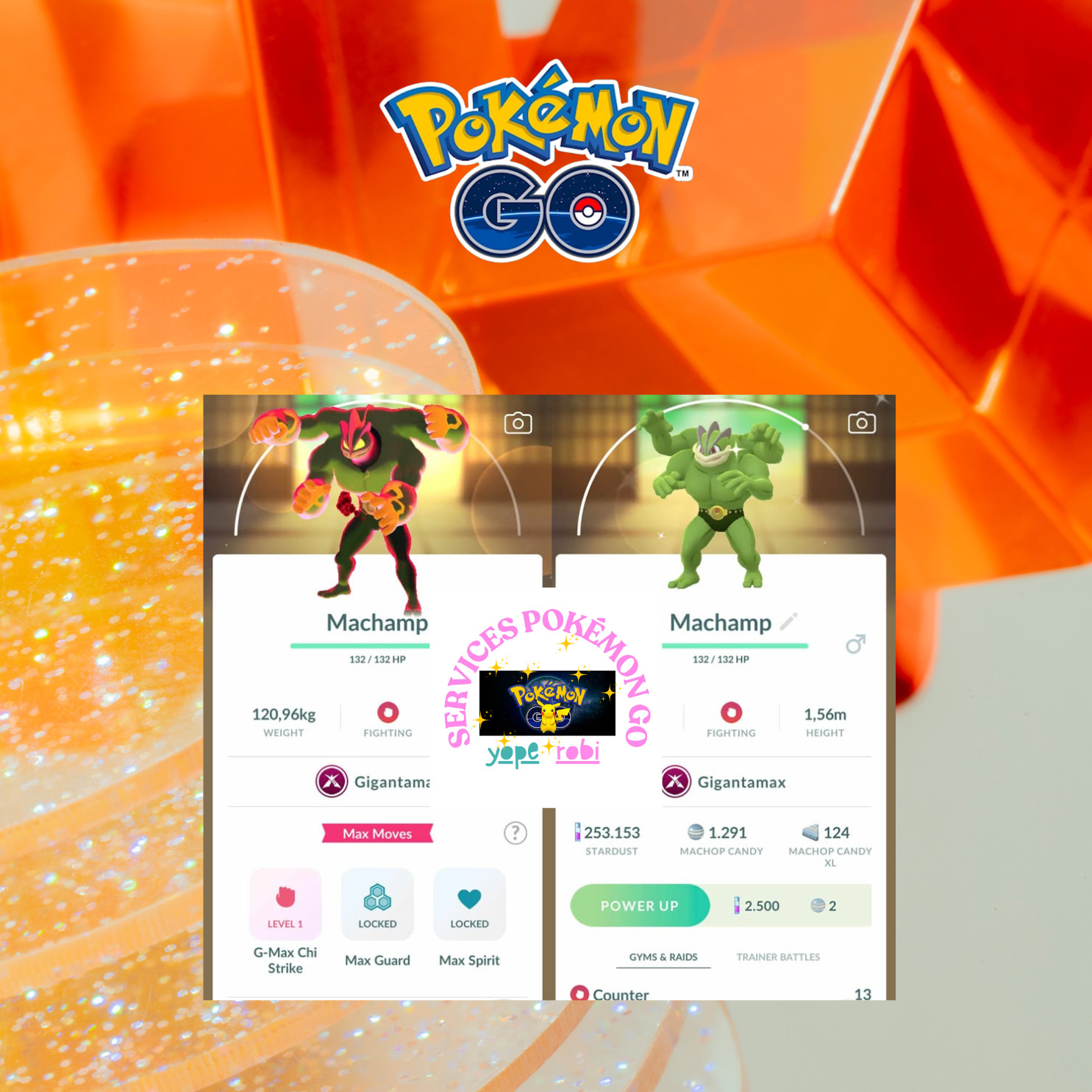 Pokémon Go | Shiny gigantamax Machamp | Mini PTC Or Trade 20K Stardust