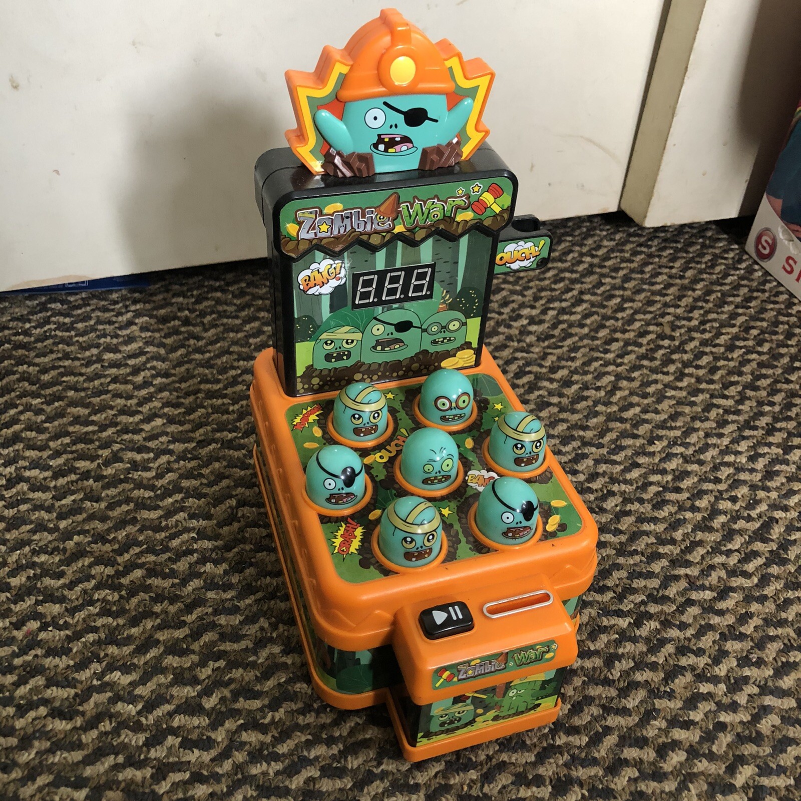 ZOMBIE WAR WhacK A Zombie Party Game LED Score Board Like Whack A Mole Game