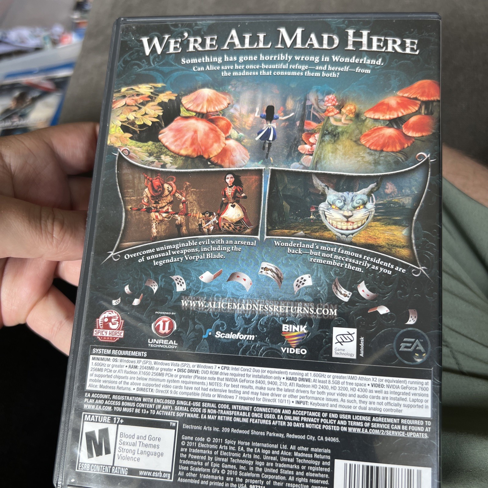 Alice Madness Returns PC Action Adventure Game + Manual Included