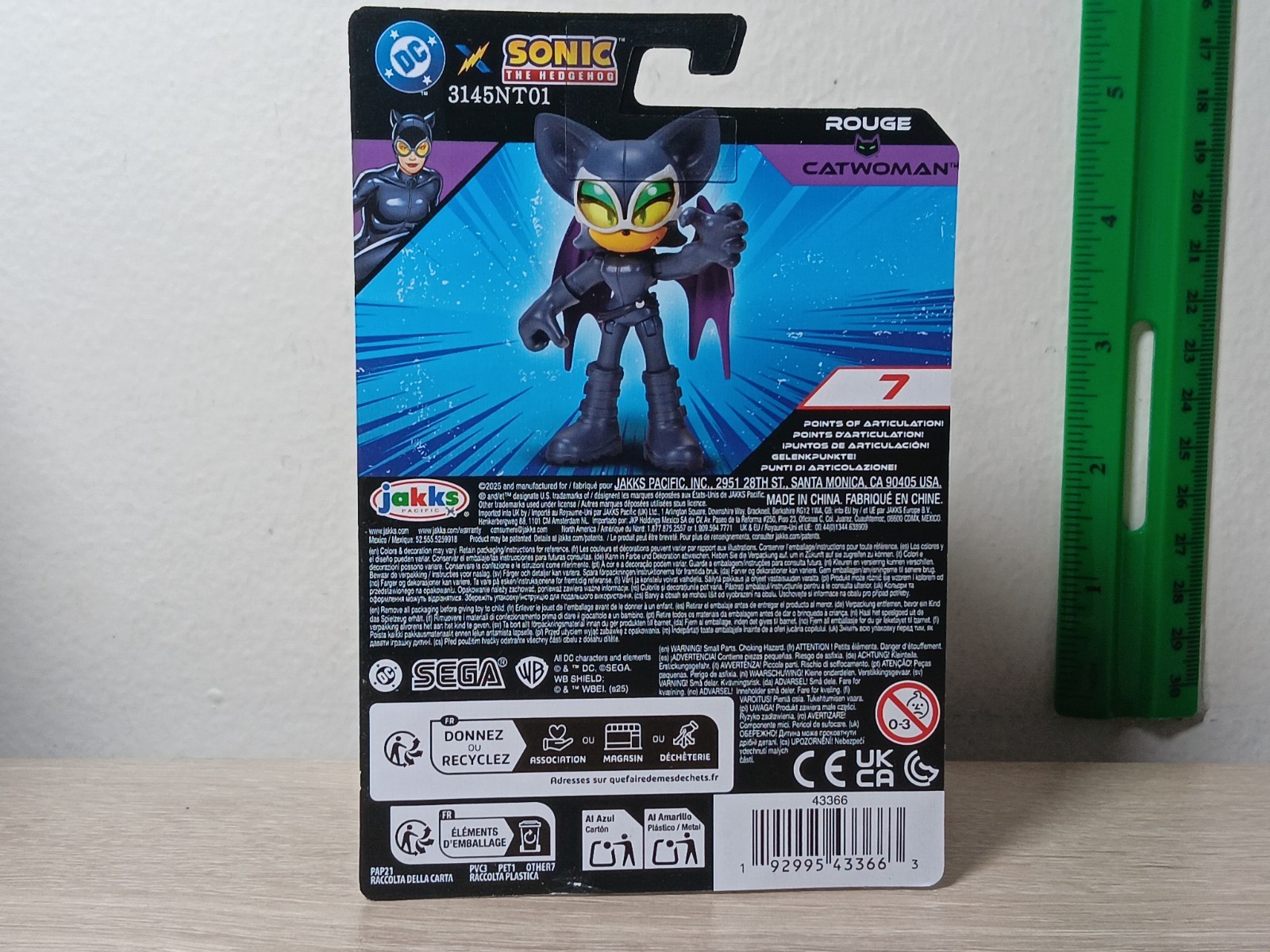 *FREE SHIP* 2.5″ ROUGE CATWOMAN Sonic the Hedgehog DC Comics Jakks Pacific