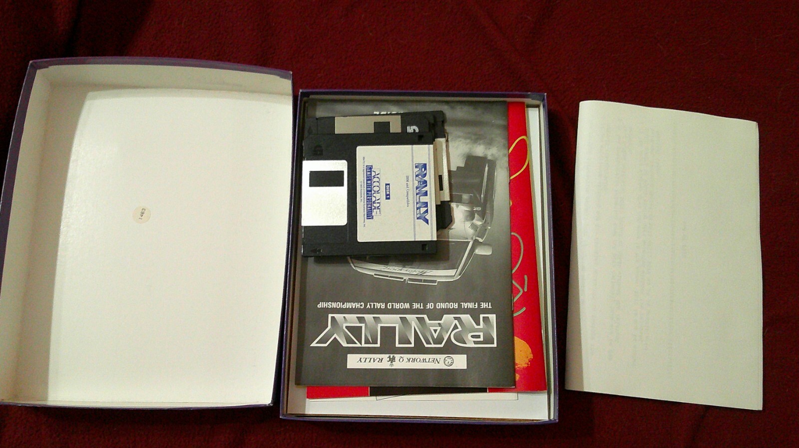 Network Q Rac Rally Accolade 1993 Big Box Edition PC DOS complete 3.5” Discs EU