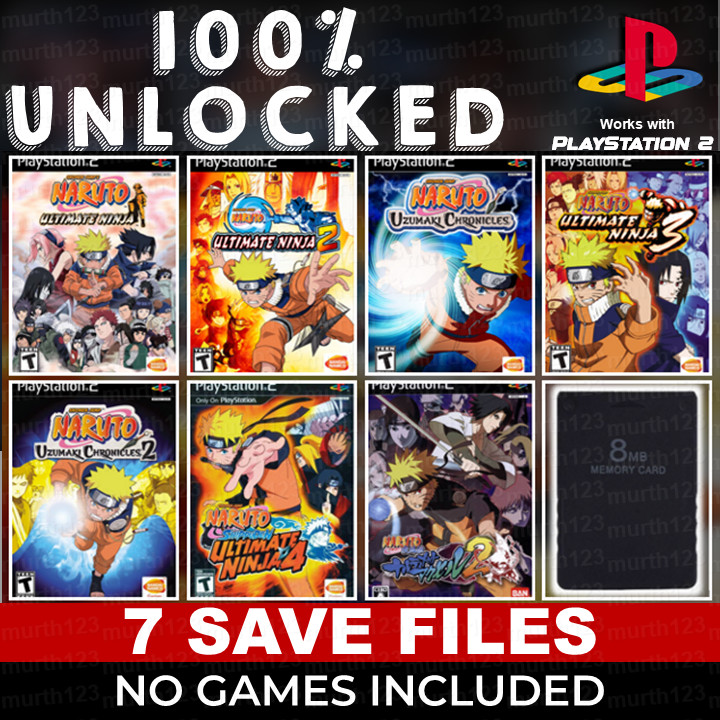 NARUTO 1 2 3 4 5 PS2 | MEMORY CARD SAVES | Ultimate Ninja Uzumaki Chronicles