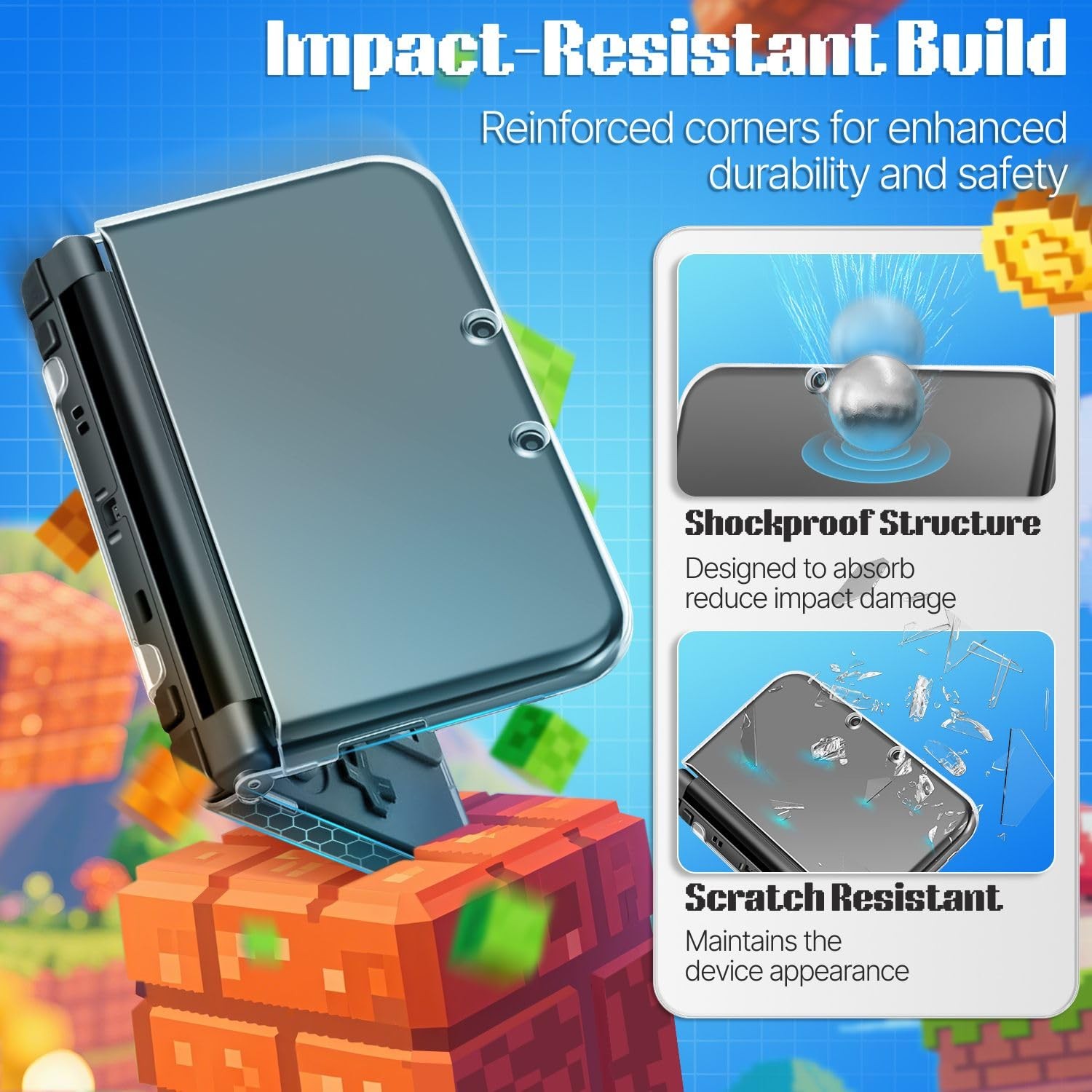 TNP Case Compatible with NEW Nintendo 3DS XL LL 2015 – Ultra Clear Crystal Tr…