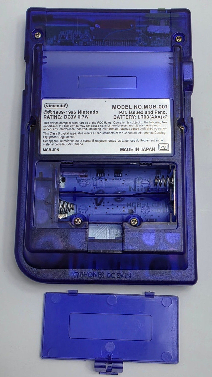 Midnight Purple- Gameboy Pocket -W IPS Screen Mod- New Shell New Buttons -Tested
