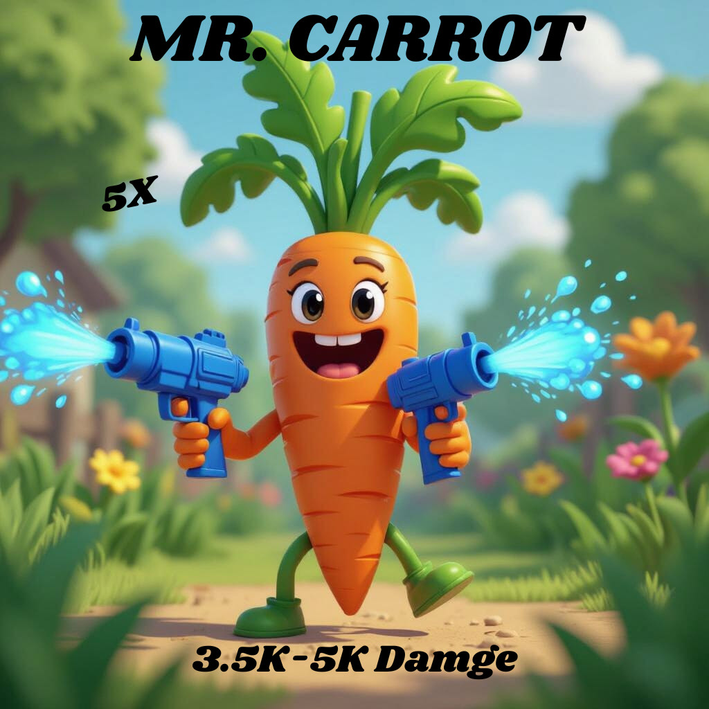 PLANTS VS BRAINROT MR. CARROT 3.5k DMGS 5-PACK 5-MINUTE DELIVERY