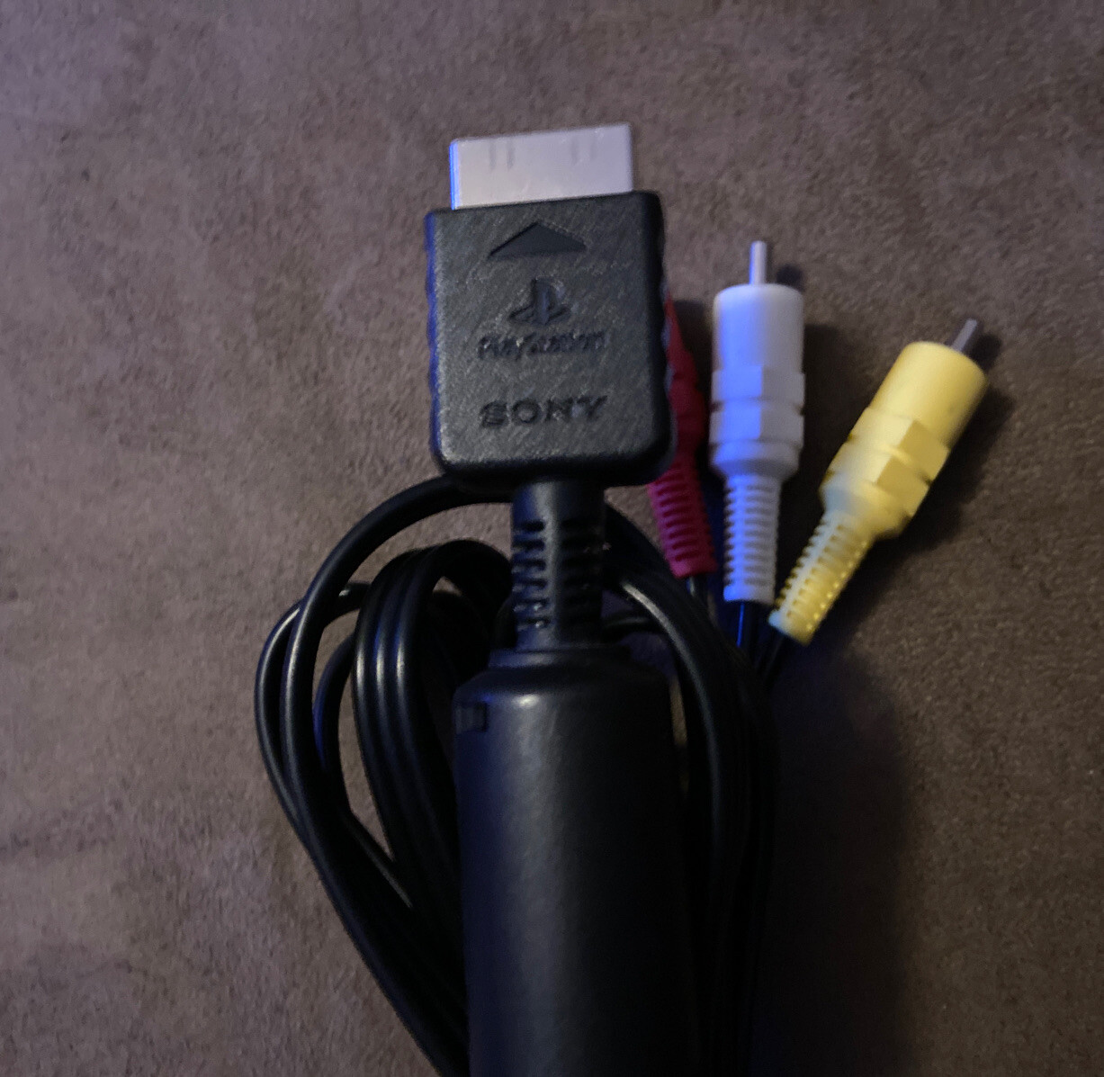 Official Sony Playstation 1 2 PS1 PS2 Audio Video AV Wire Power Cord! Authentic!