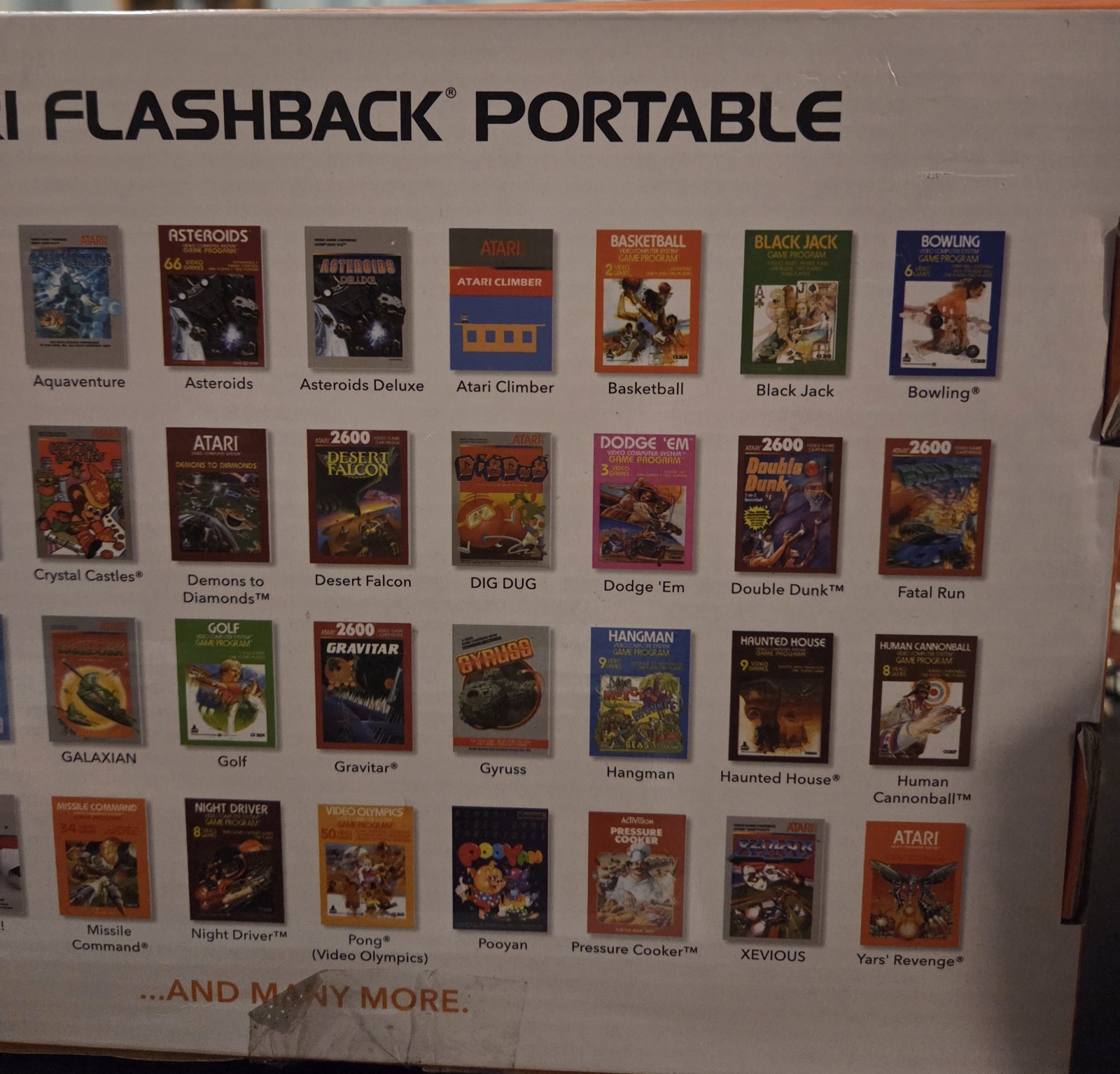 🔥2018 AtGAMES ATARI FLASHBACK PORTABLE (#AP3280) W/ 80 BUILT-IN GAMES *TESTED*