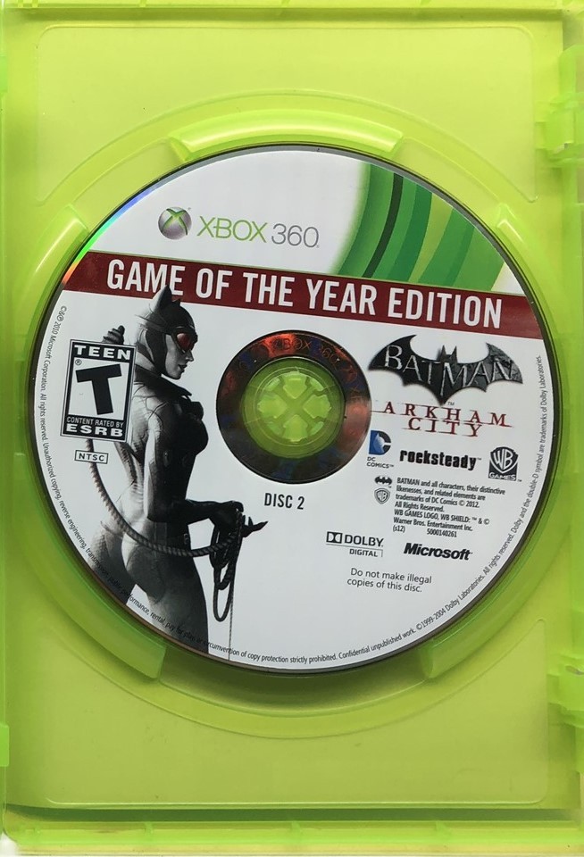 Batman Arkham City Game of the Year Edition (Xbox 360 2012) Clean Tested Working