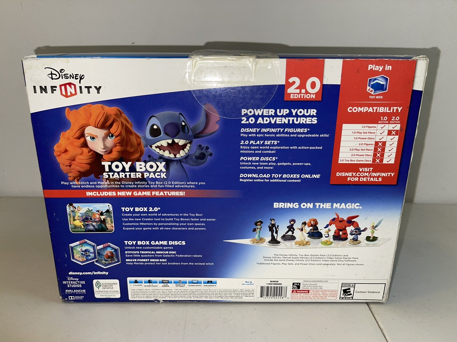 PS4 Disney Infinity Toy Box Starter Pack 2.0 Merida & Stitch E10 New Open Box #2