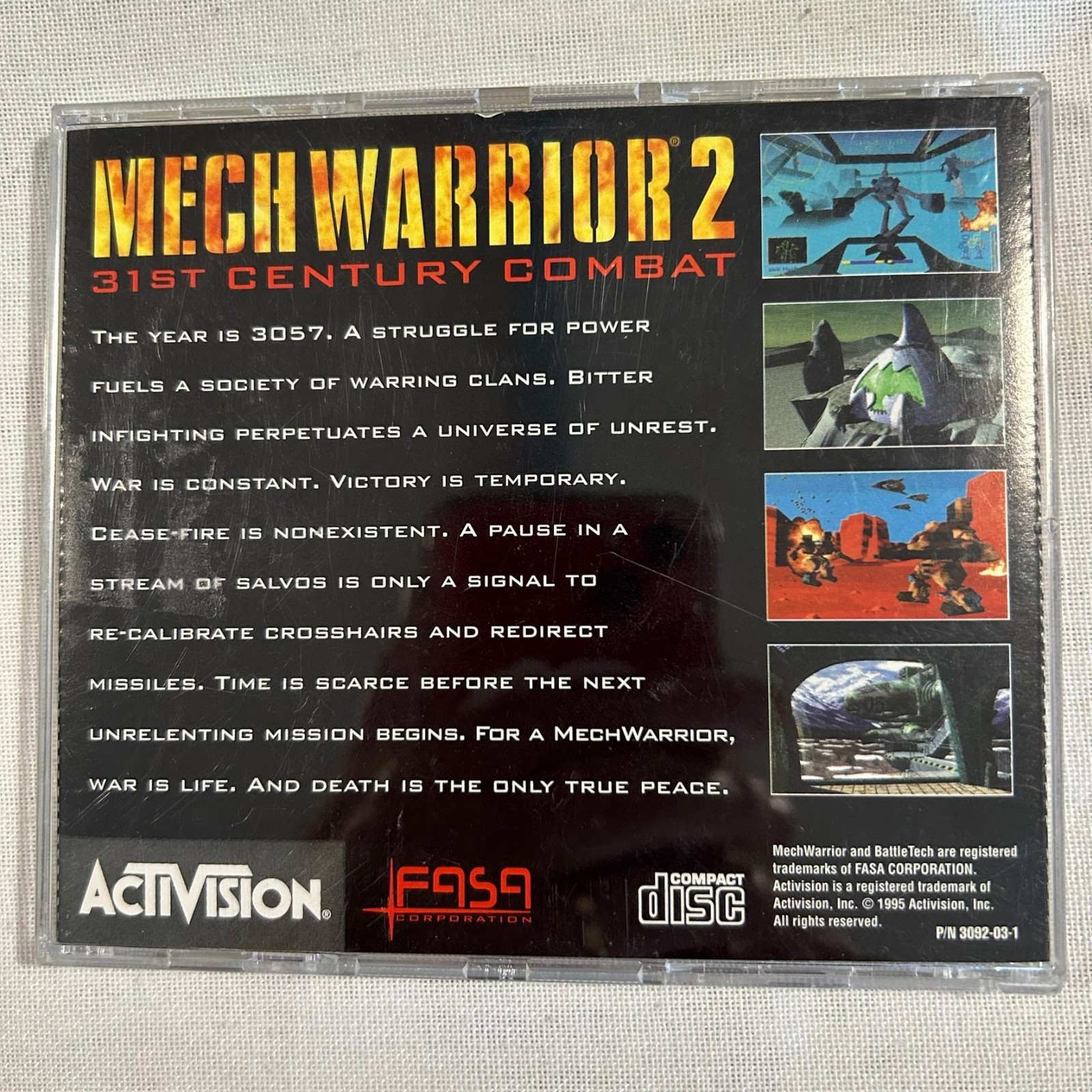 Mech Warrior 2 31st Century Combat PC Game CD Rom 1995